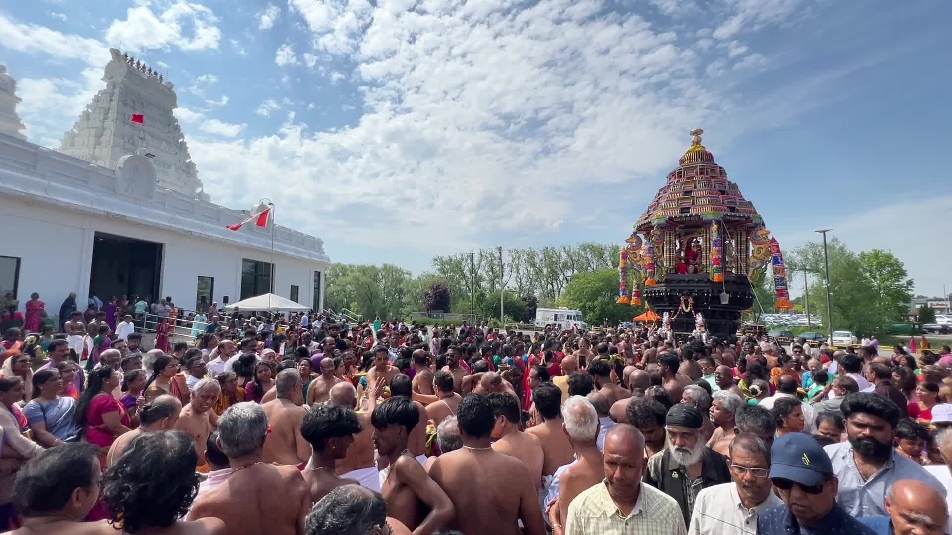 Tamil Hindu devotees celebrate the Ganesha Mahotshava Vingnapanam Festival