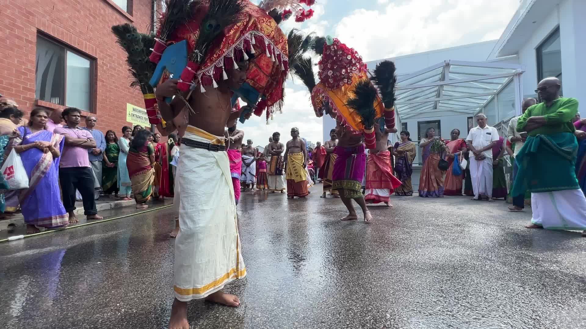 Tamil Hindu devotees celebrate the Ganesha Mahotshava Vingnapanam Festival