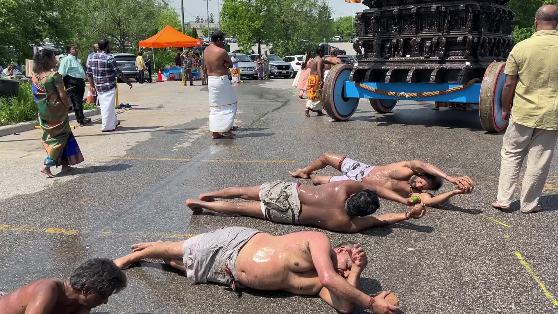Tamil Hindu devotees celebrate the Ganesha Mahotshava Vingnapanam Festival