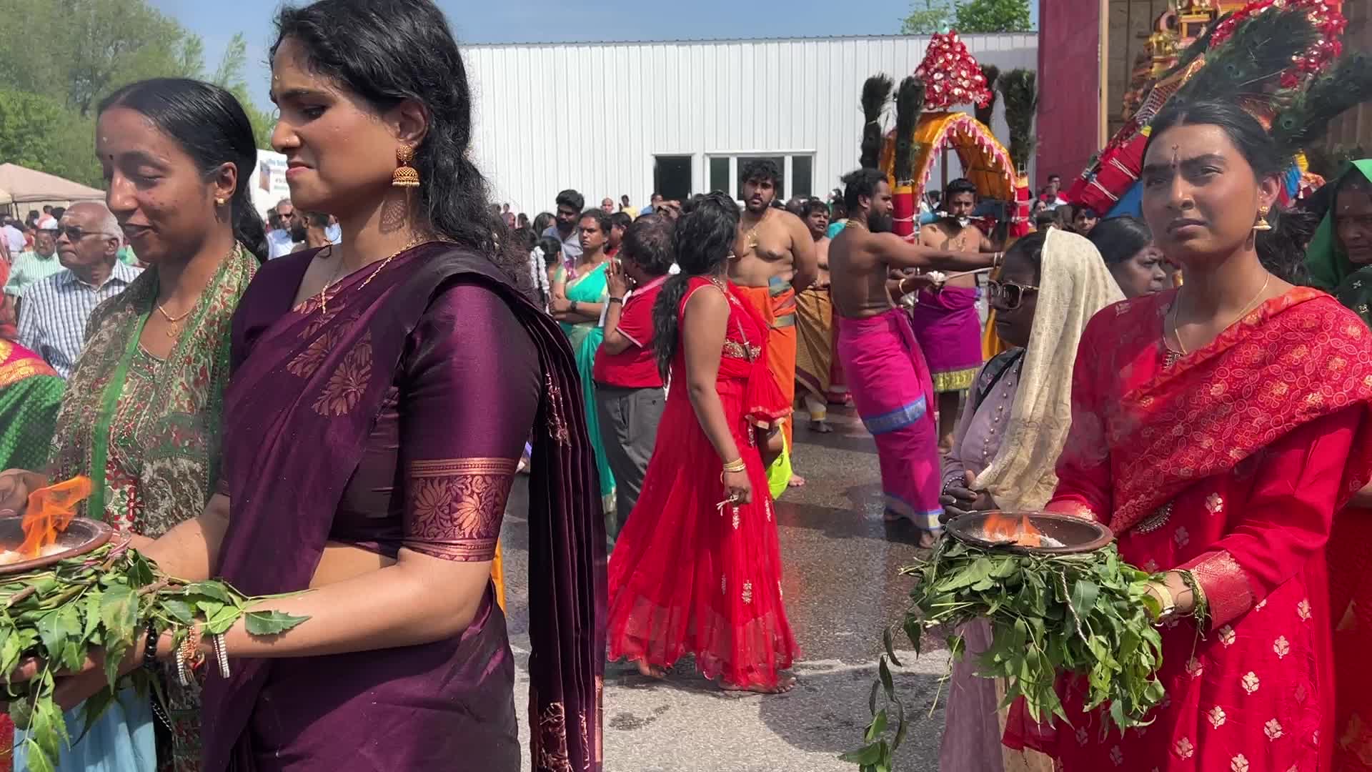 Tamil Hindu devotees celebrate the Ganesha Mahotshava Vingnapanam Festival