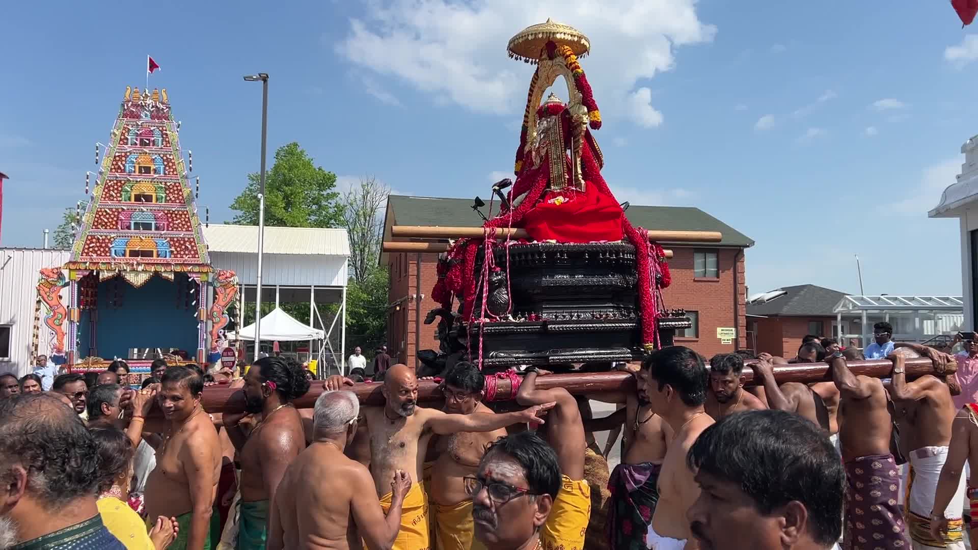 Tamil Hindu devotees celebrate the Ganesha Mahotshava Vingnapanam Festival