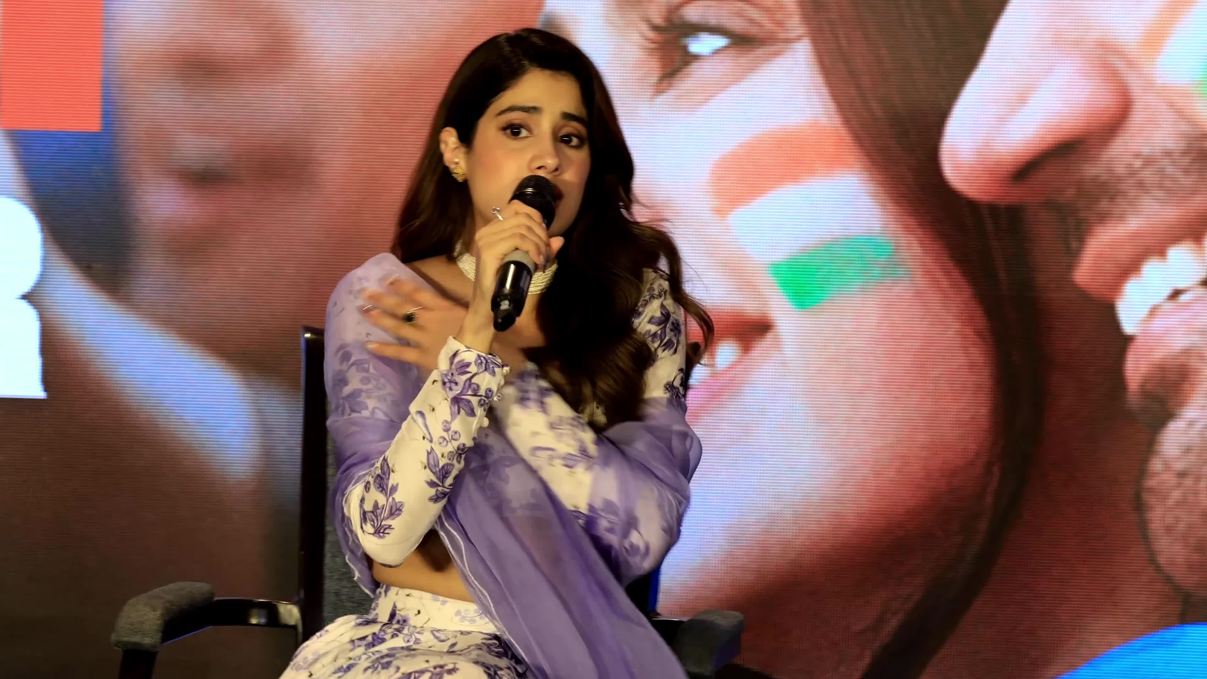 Indian Actor Janhvi Kapoor During Movie Promotion in Jaipur 