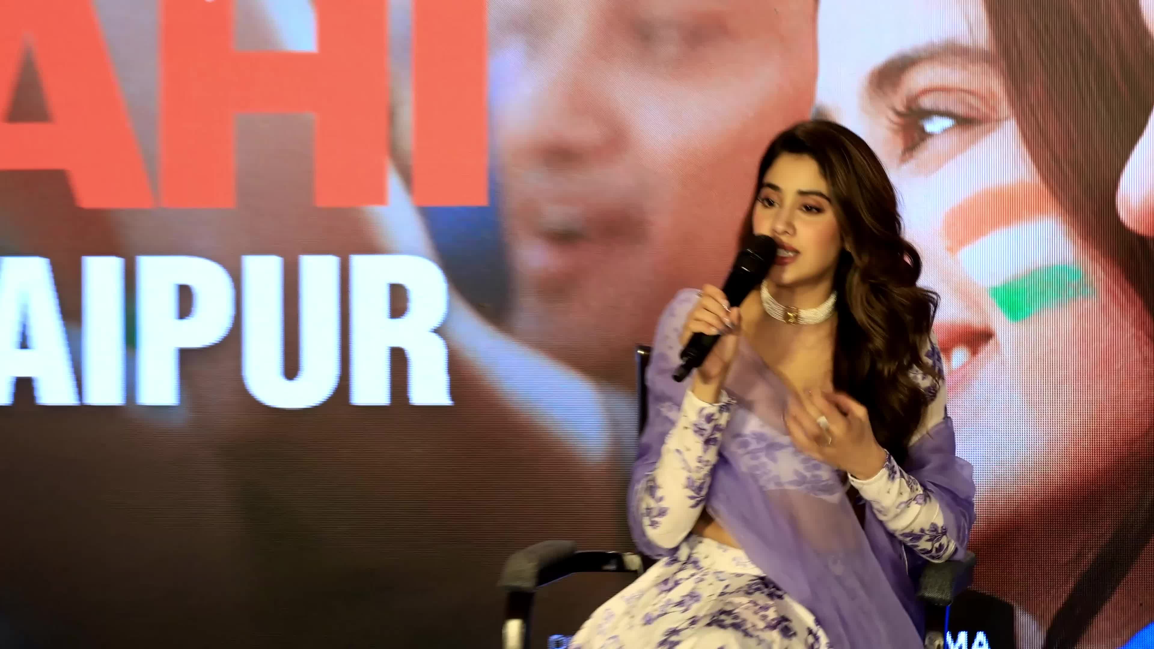Indian Actor Janhvi Kapoor During Movie Promotion in Jaipur 