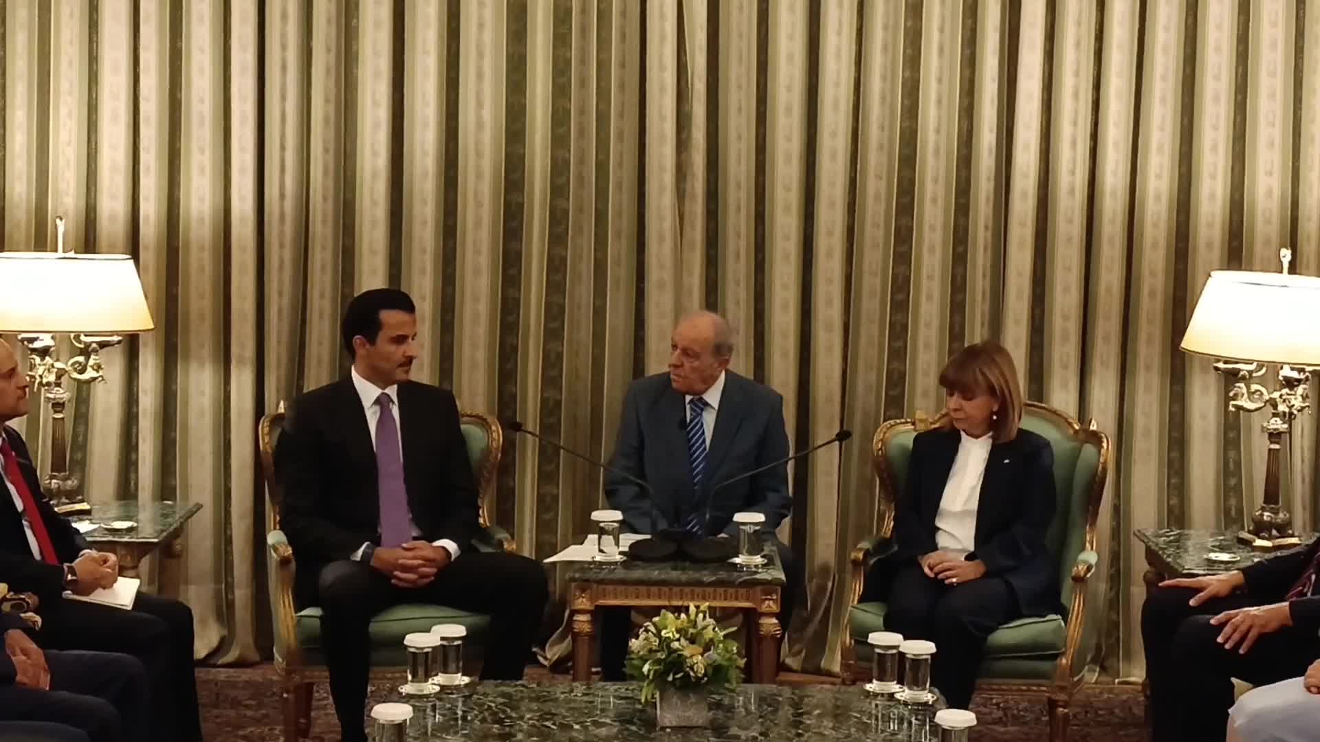 Emir of Qatar Sheikh Tamim Bin Hamad Al-Thani in Athens