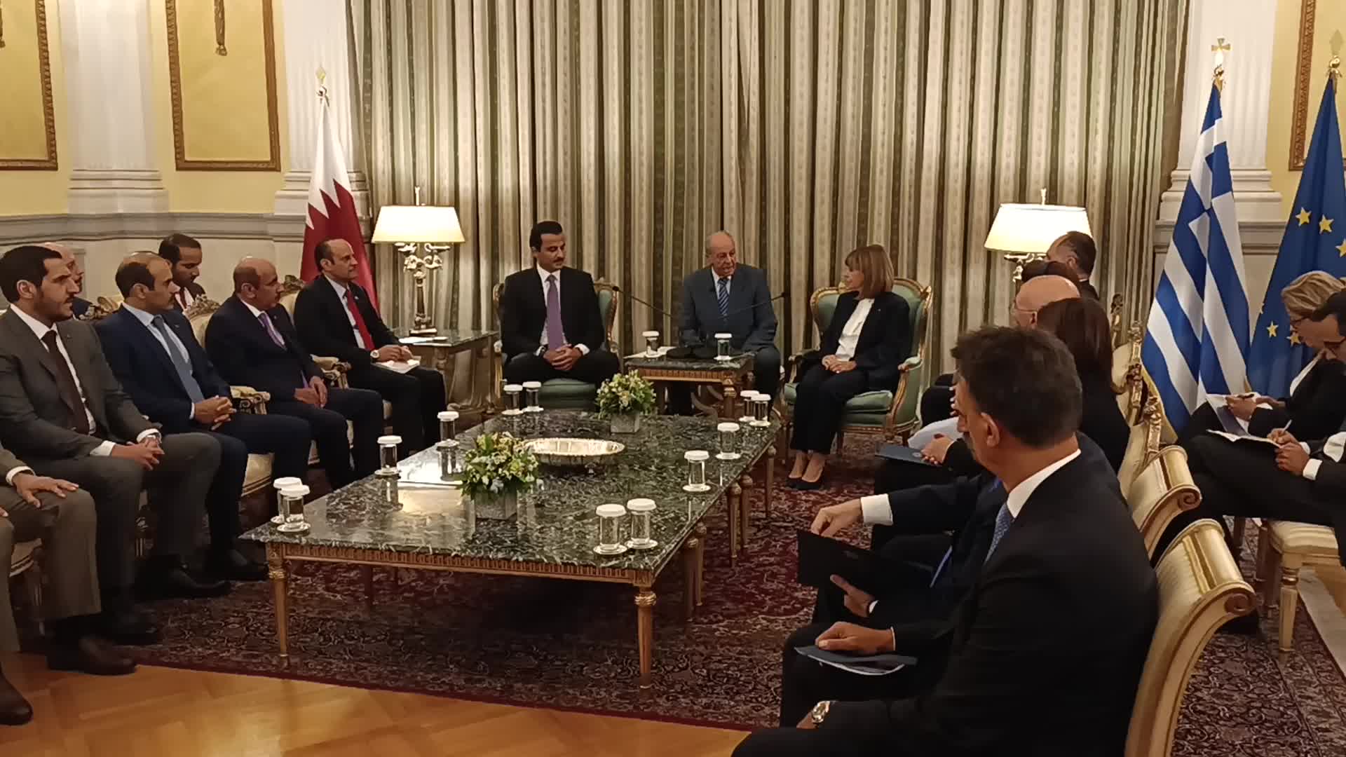 Emir of Qatar Sheikh Tamim Bin Hamad Al-Thani in Athens