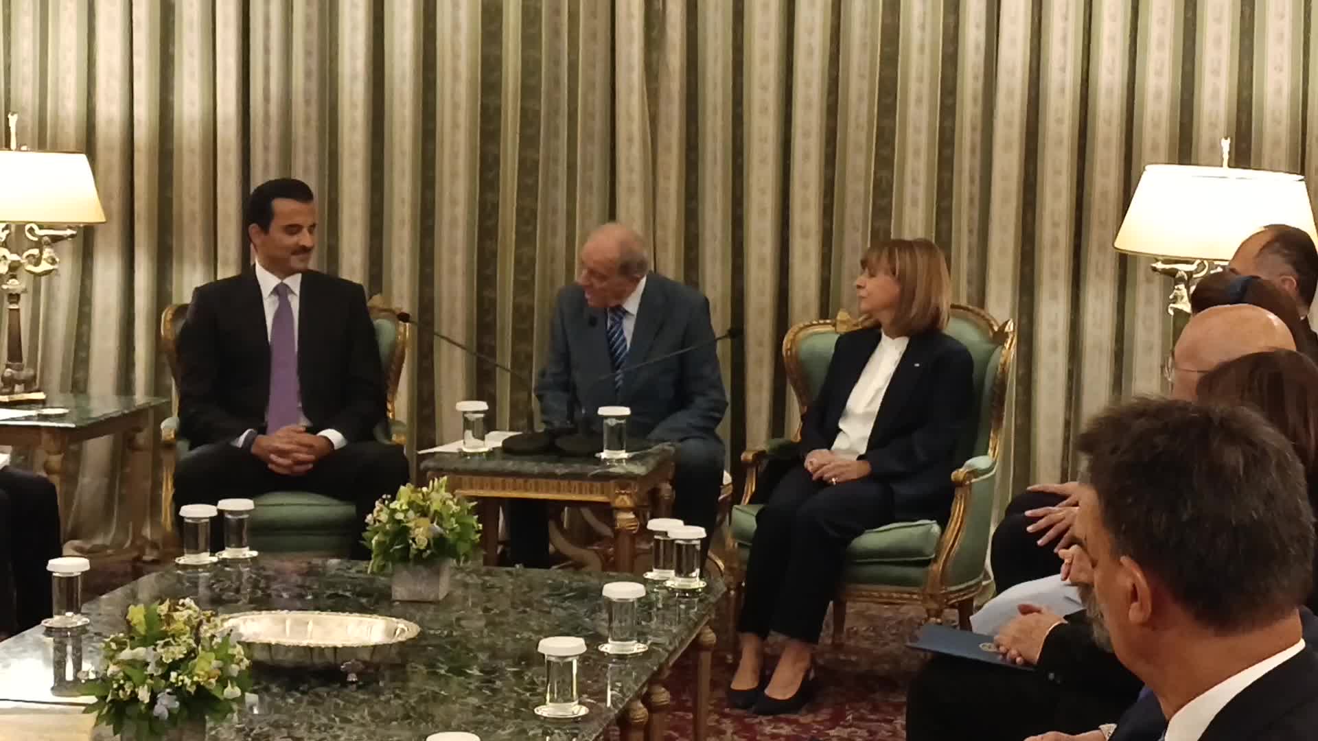 Emir of Qatar Sheikh Tamim Bin Hamad Al-Thani in Athens