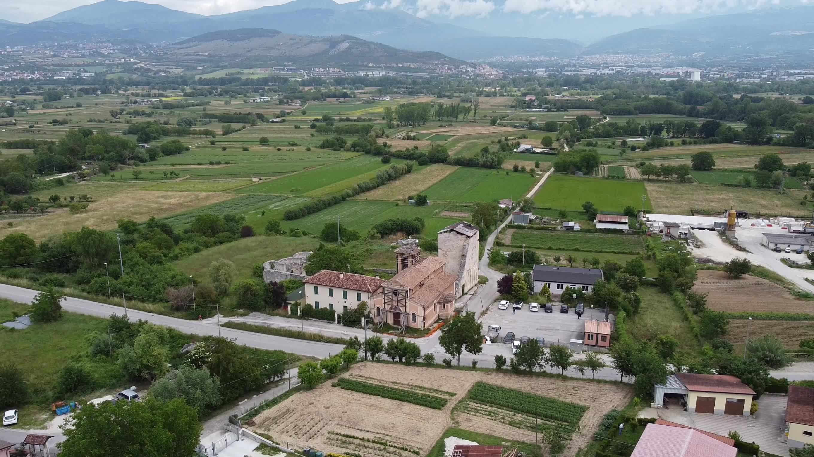 Drone View Of Antica Cattedrale di San Massimo
