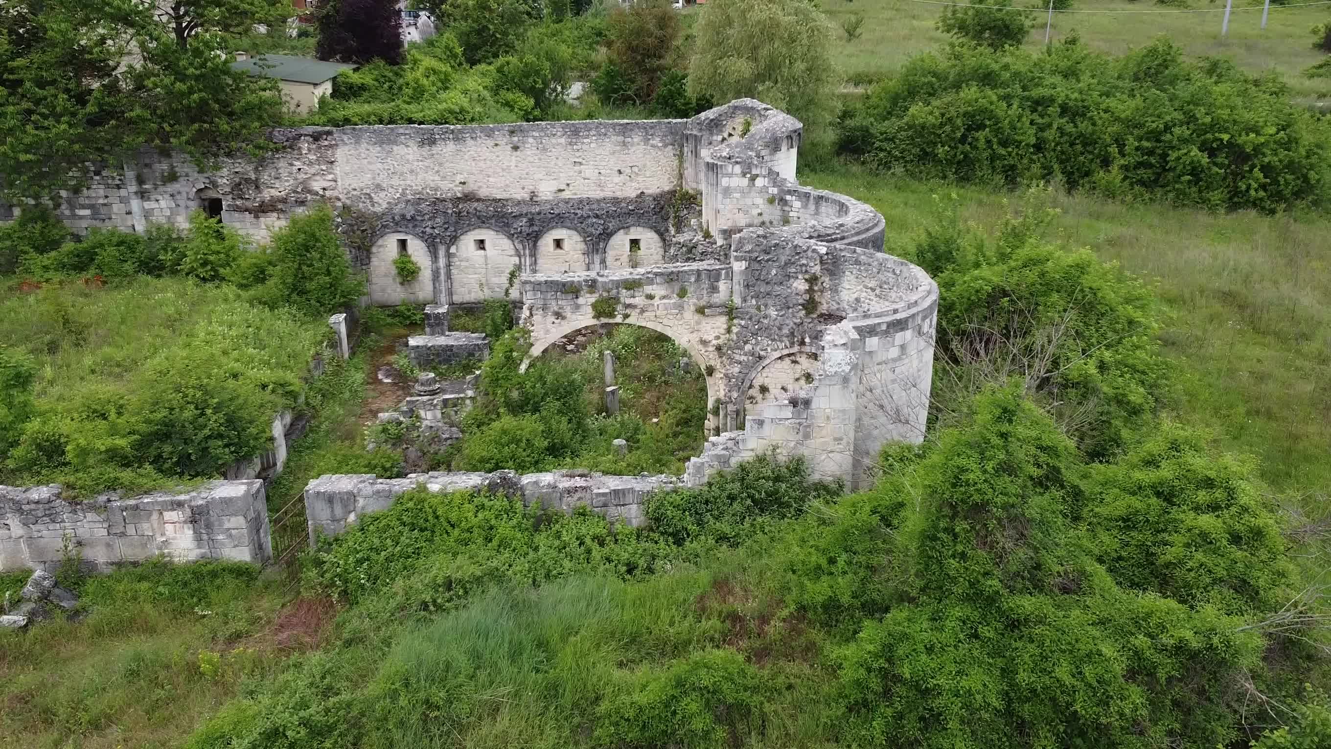 Drone View Of Antica Cattedrale di San Massimo