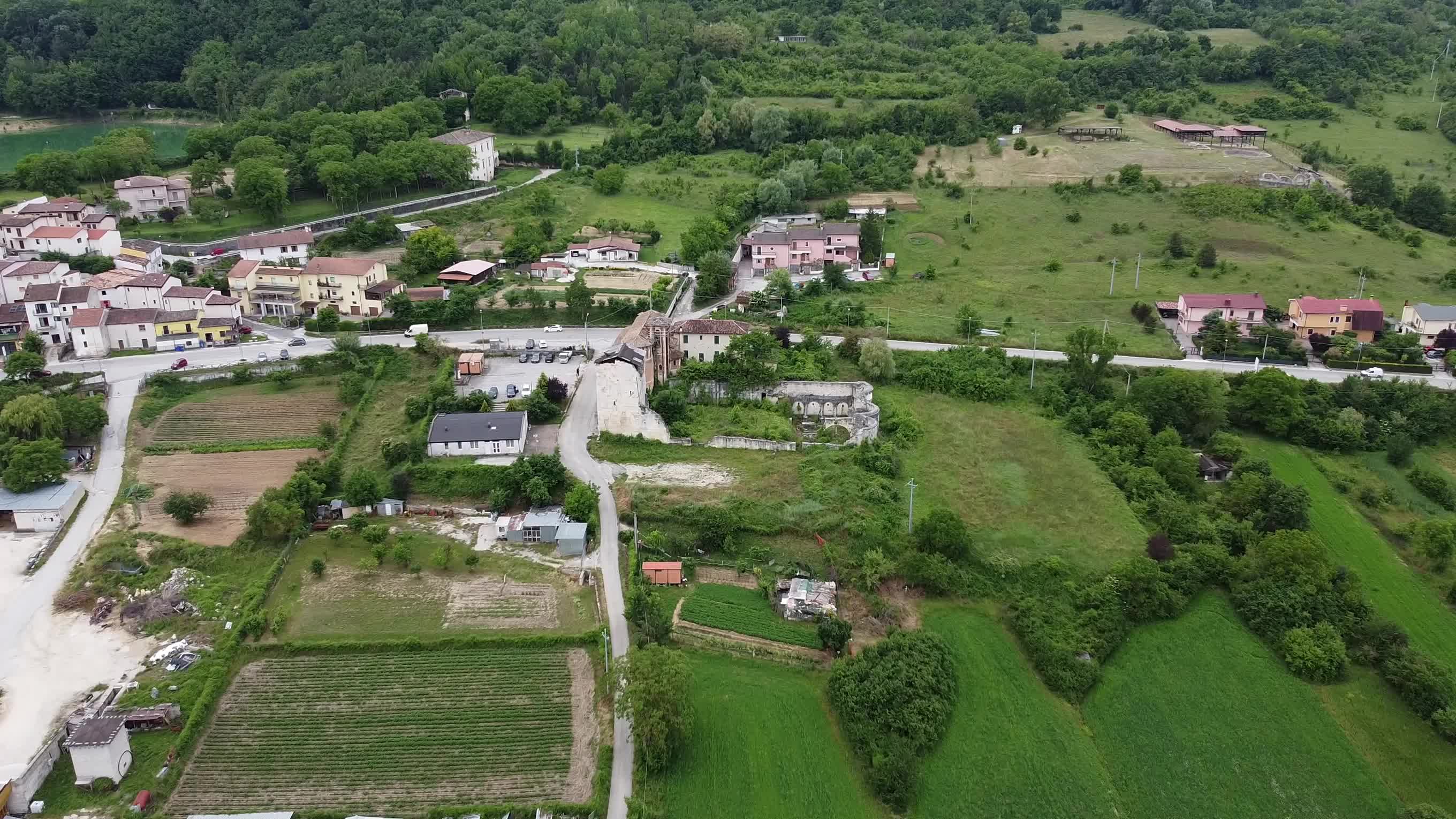 Drone View Of Antica Cattedrale di San Massimo