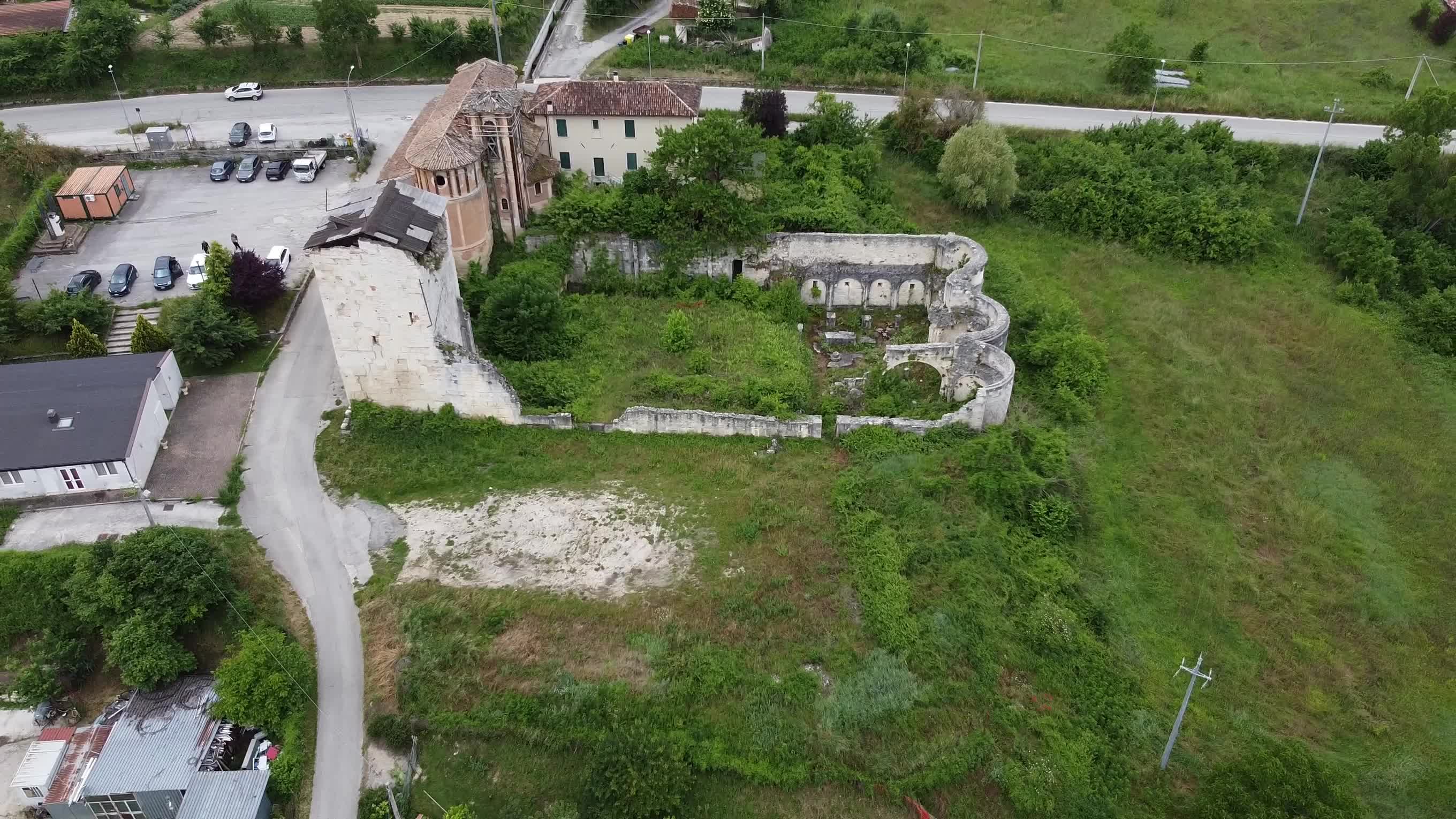 Drone View Of Antica Cattedrale di San Massimo