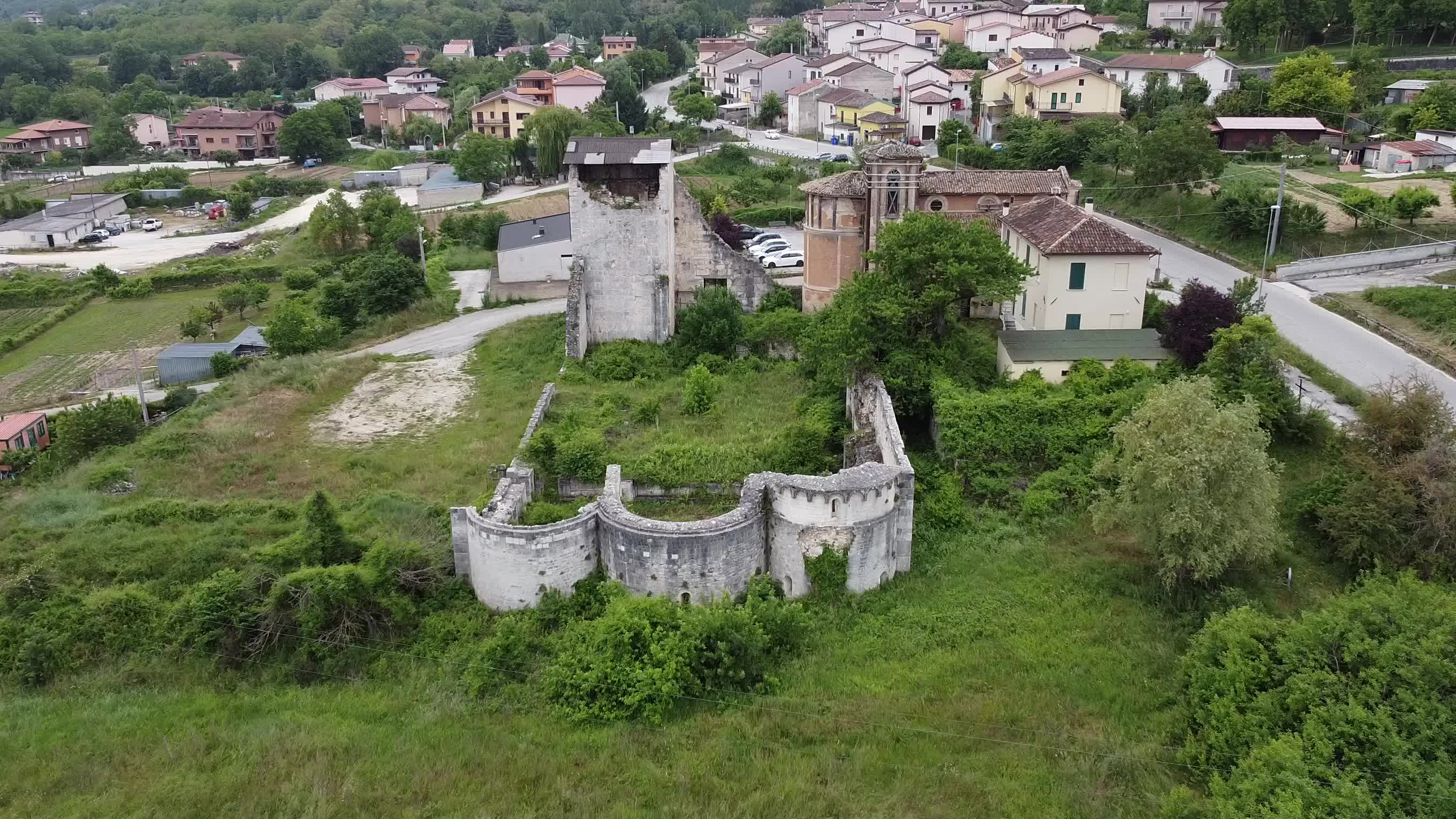 Drone View Of Antica Cattedrale di San Massimo