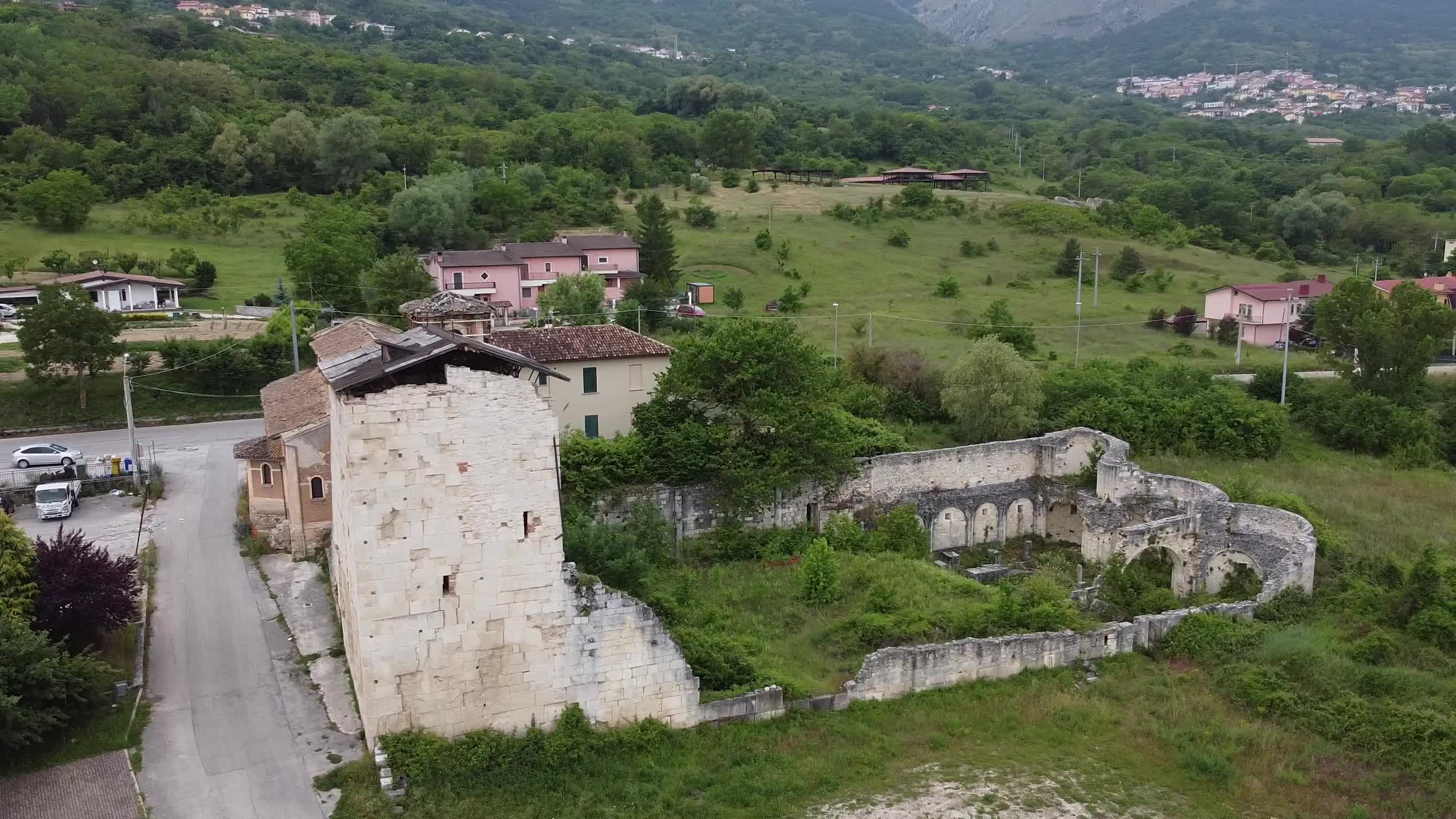 Drone View Of Antica Cattedrale di San Massimo