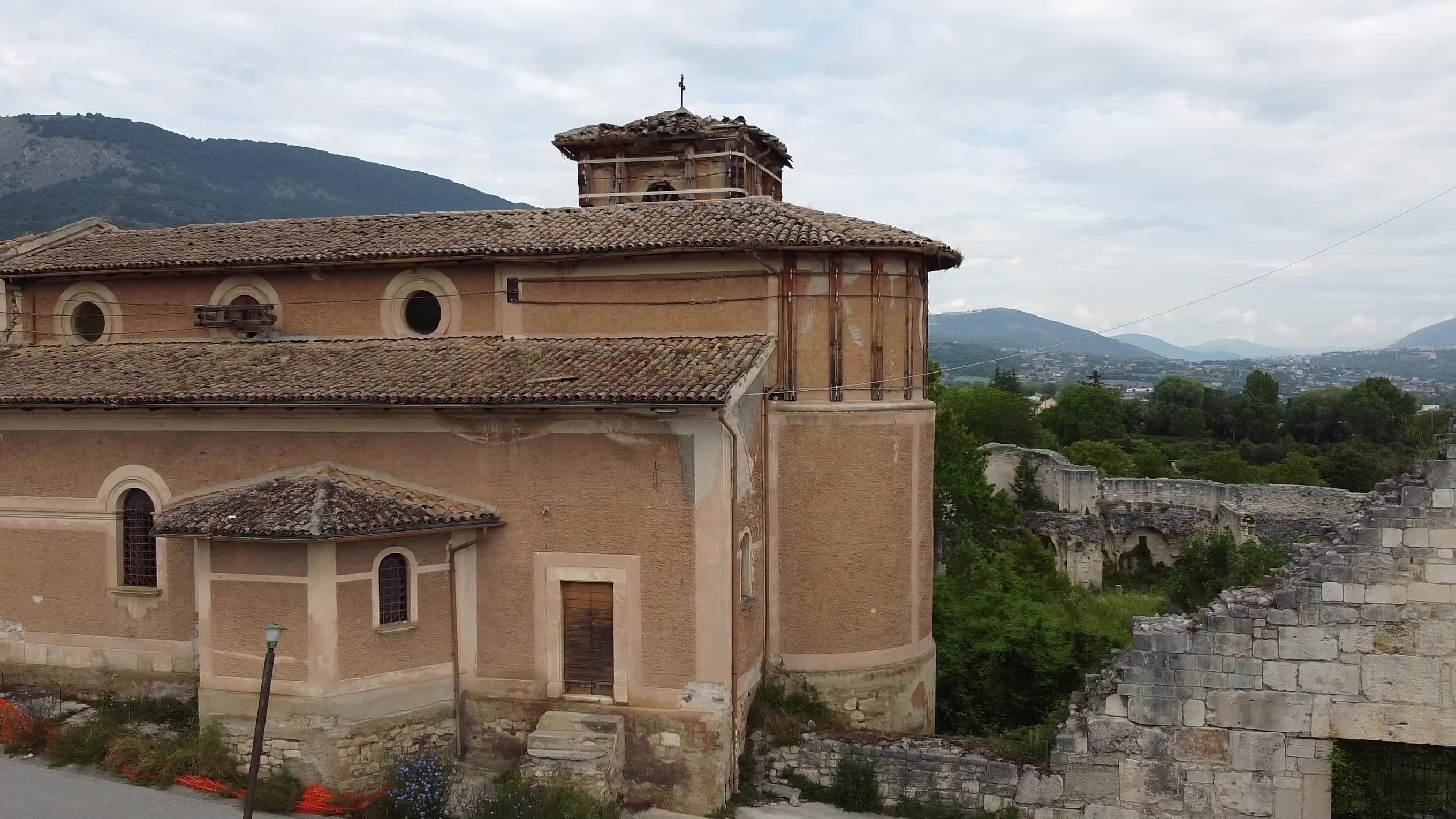 Drone View Of Antica Cattedrale di San Massimo