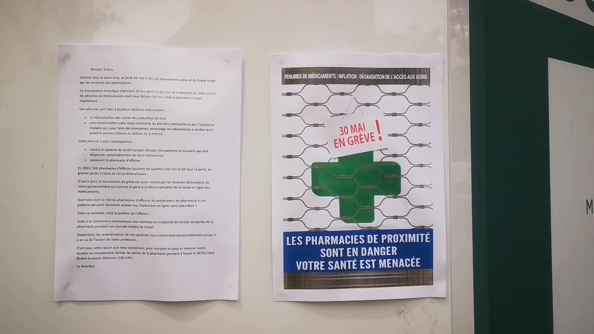 Pharmacists on strike in France