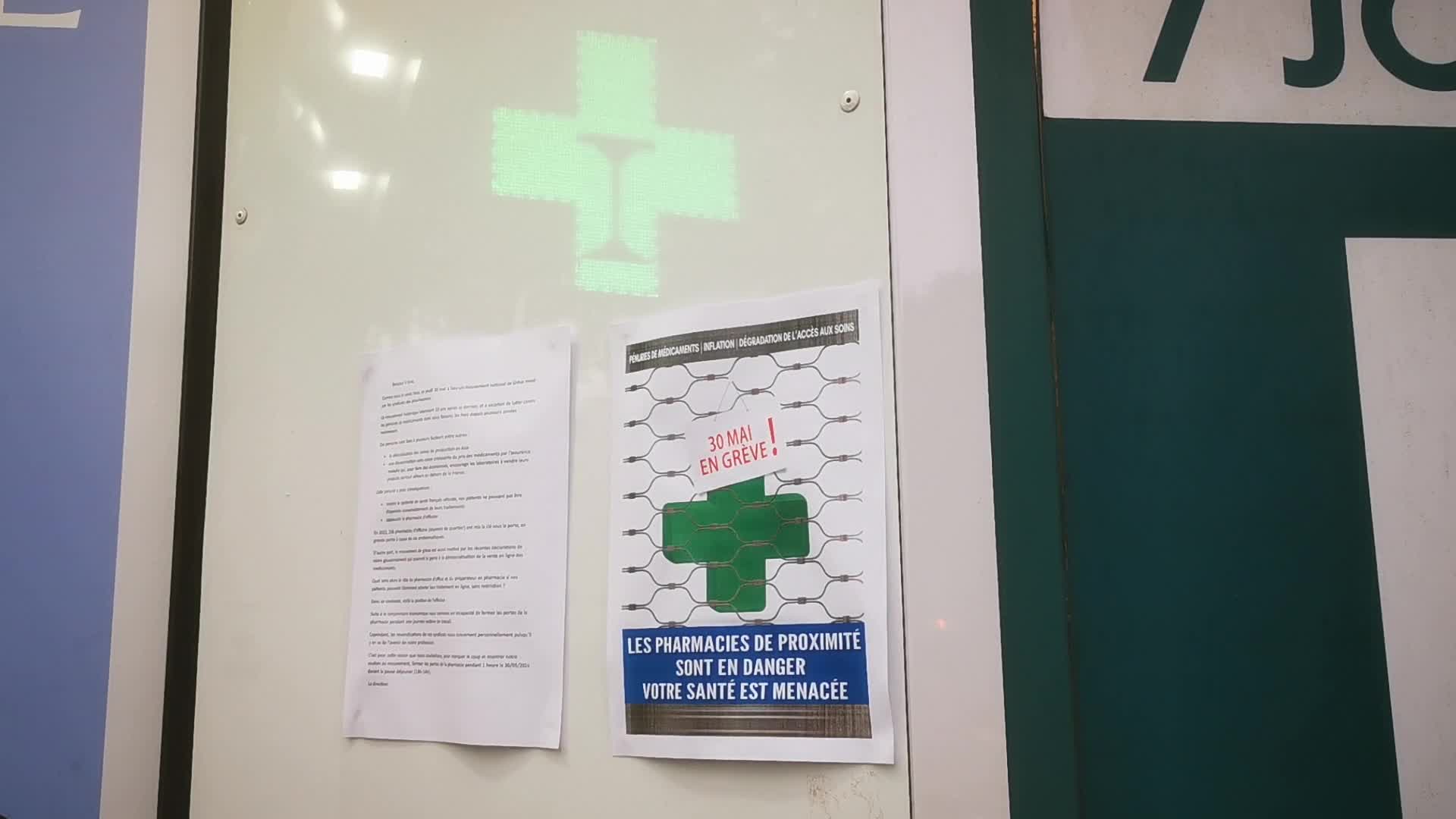 Pharmacists on strike in France