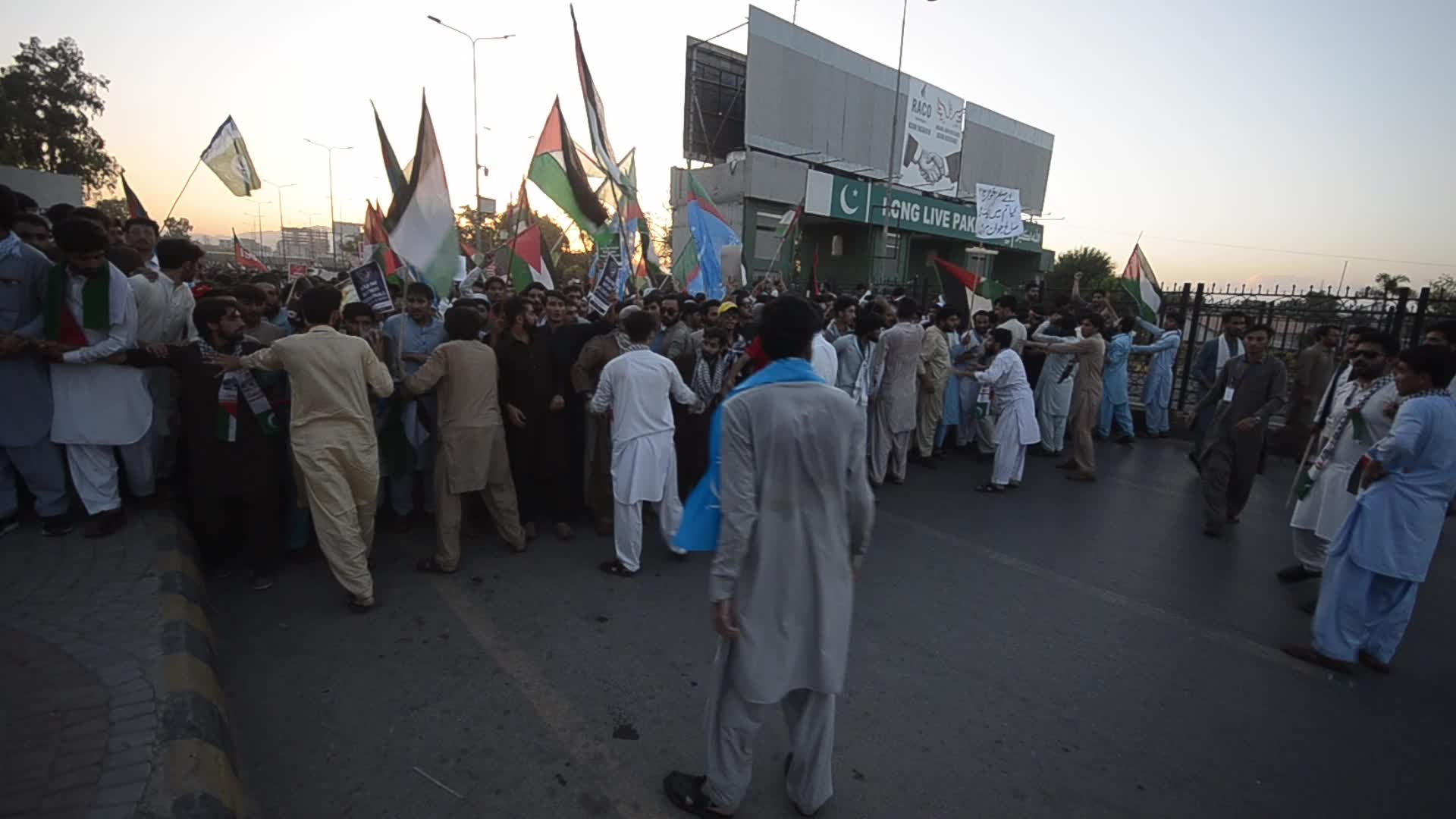 Pakistan's Jamaat-e-Islami party student wing rally in solidarity with the Palestinian people, in Peshawar 