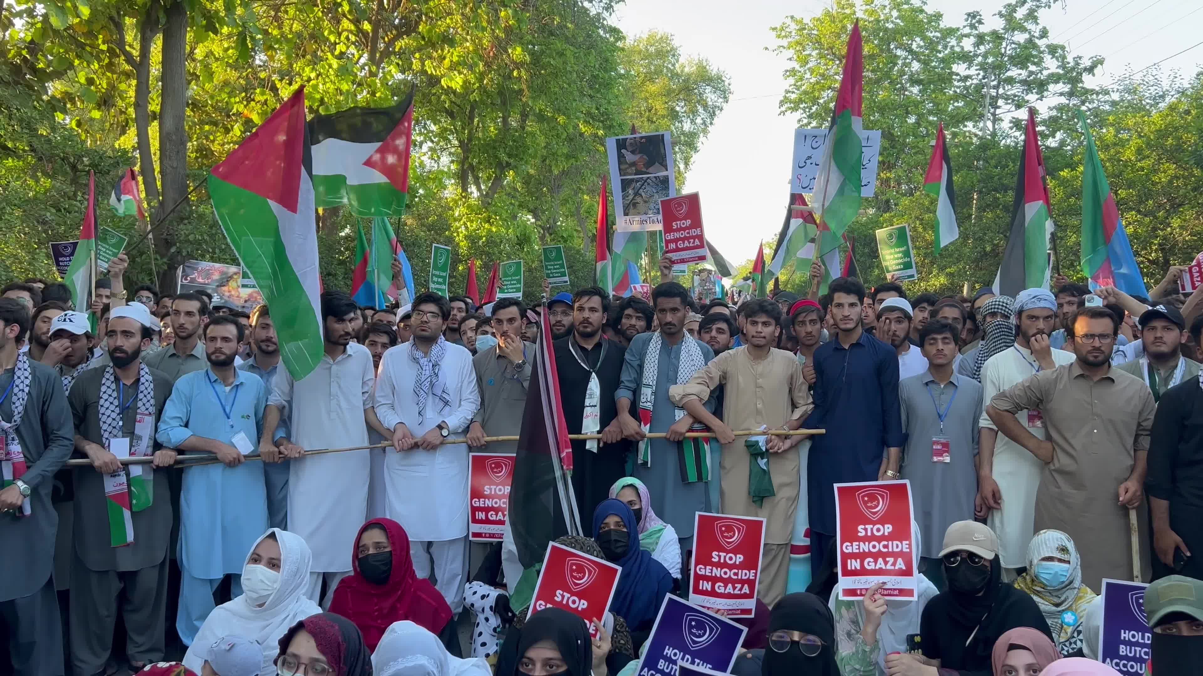 People in Pakistan protest Israel's attack on Rafah