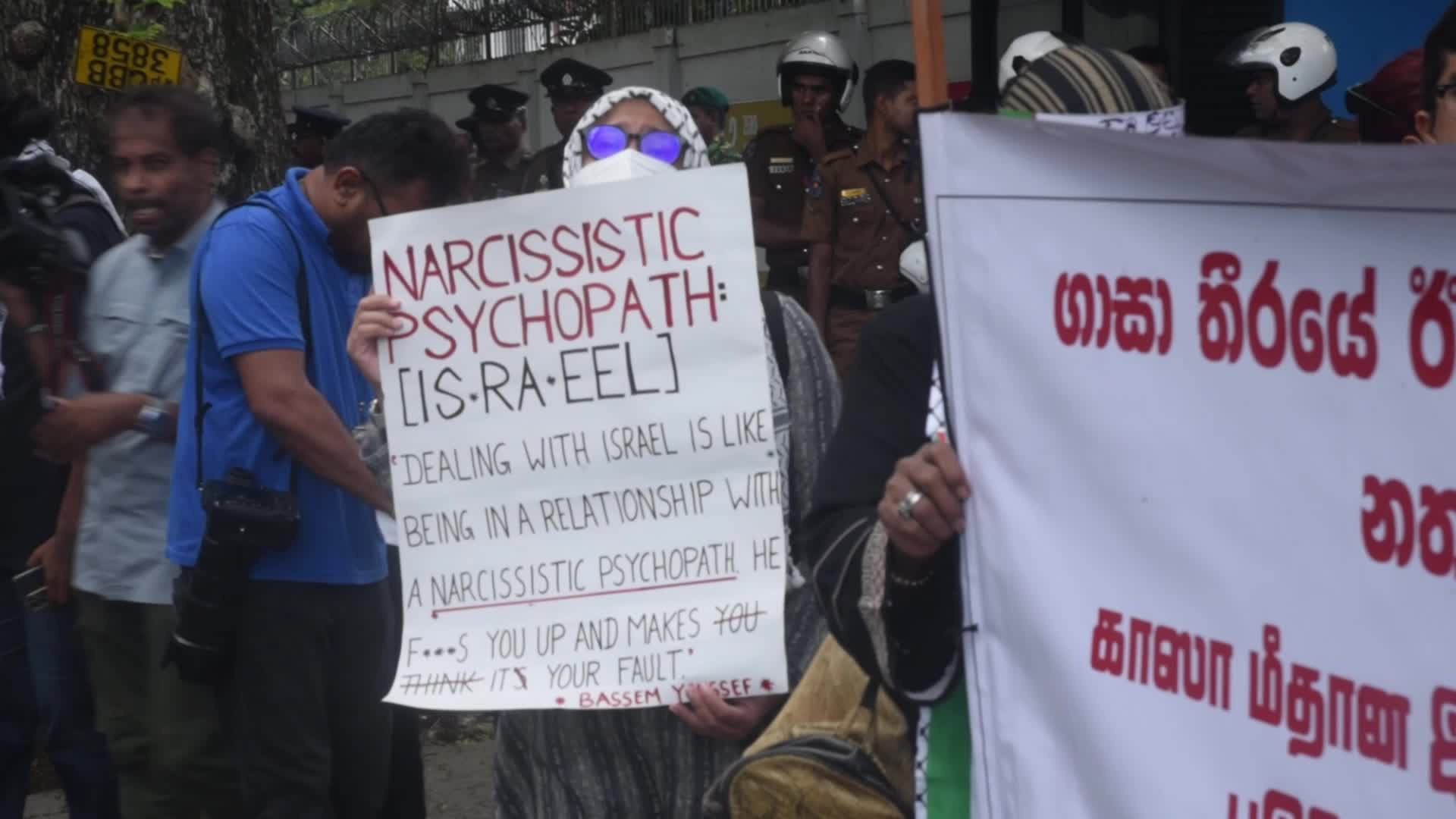 Sri Lankan Activists Protest in Solidarity with Palestine