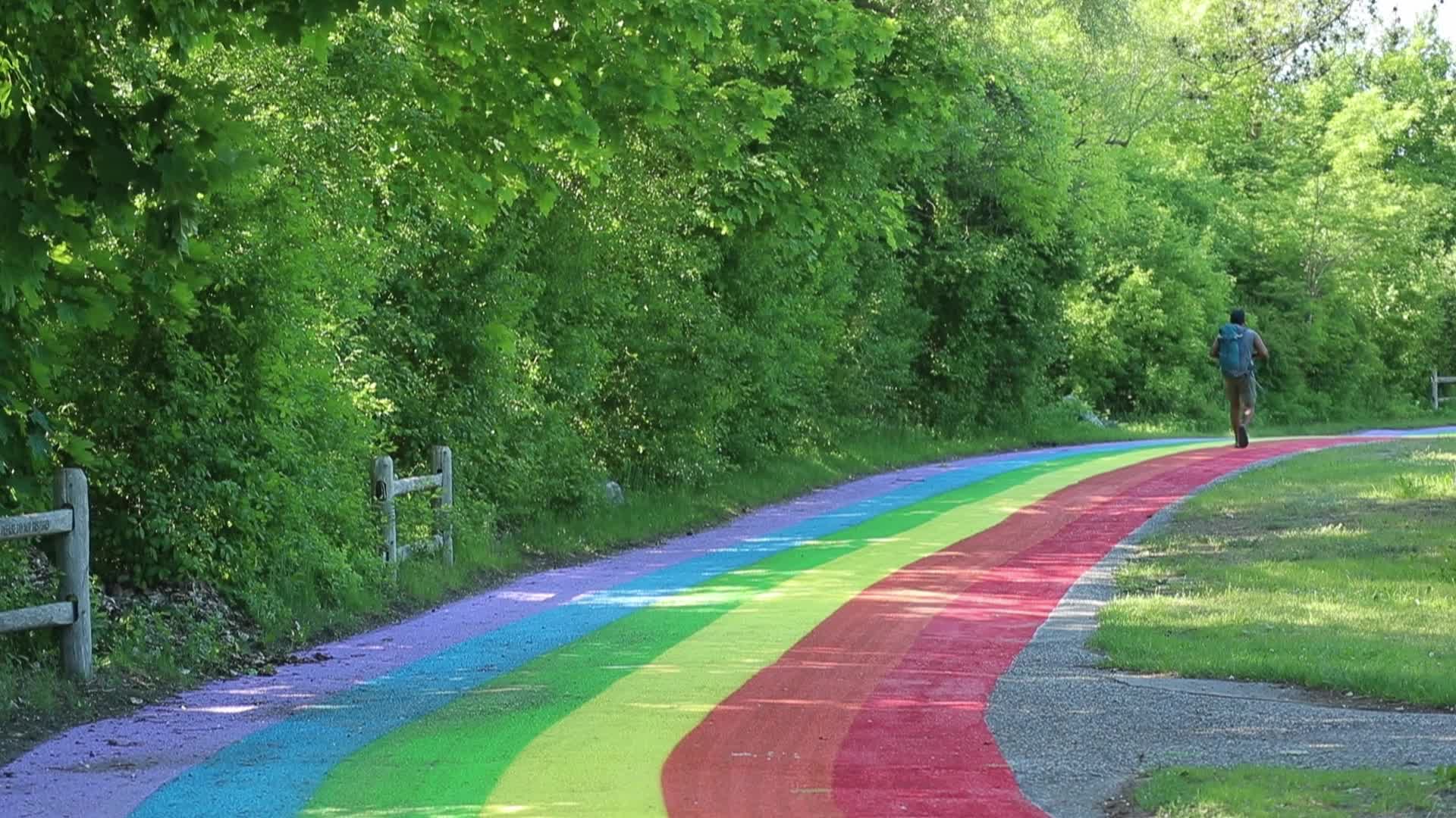 World's Longest Rainbow road in Toronto, Canada
