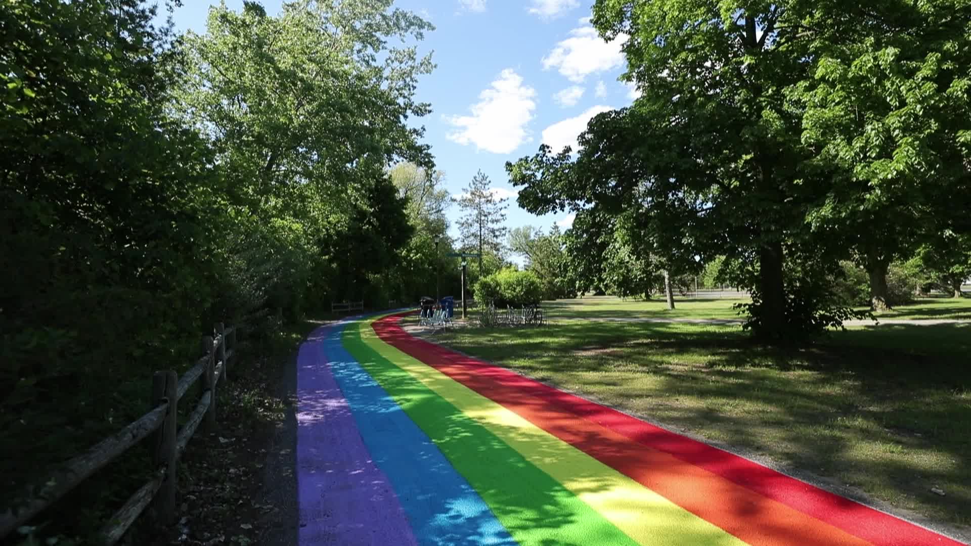 World's Longest Rainbow road in Toronto, Canada