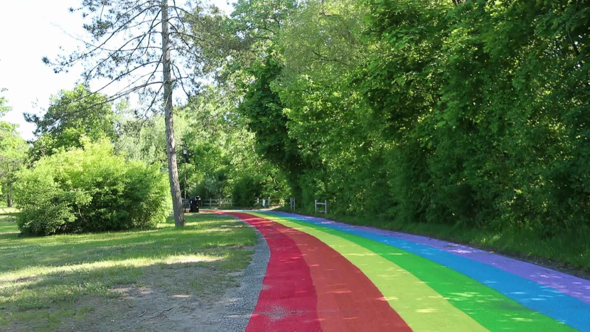 World's Longest Rainbow road in Toronto, Canada