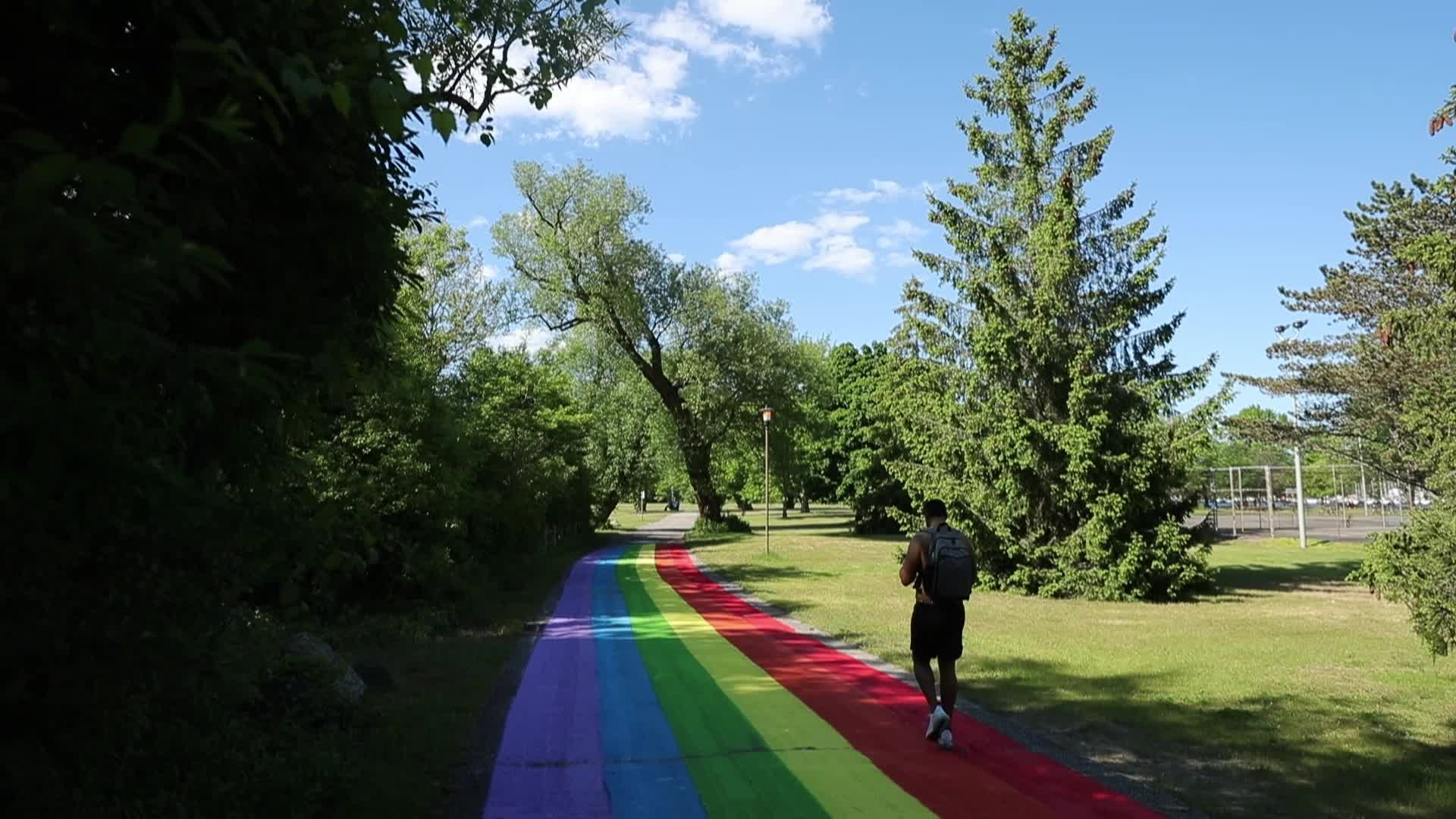 World's Longest Rainbow road in Toronto, Canada