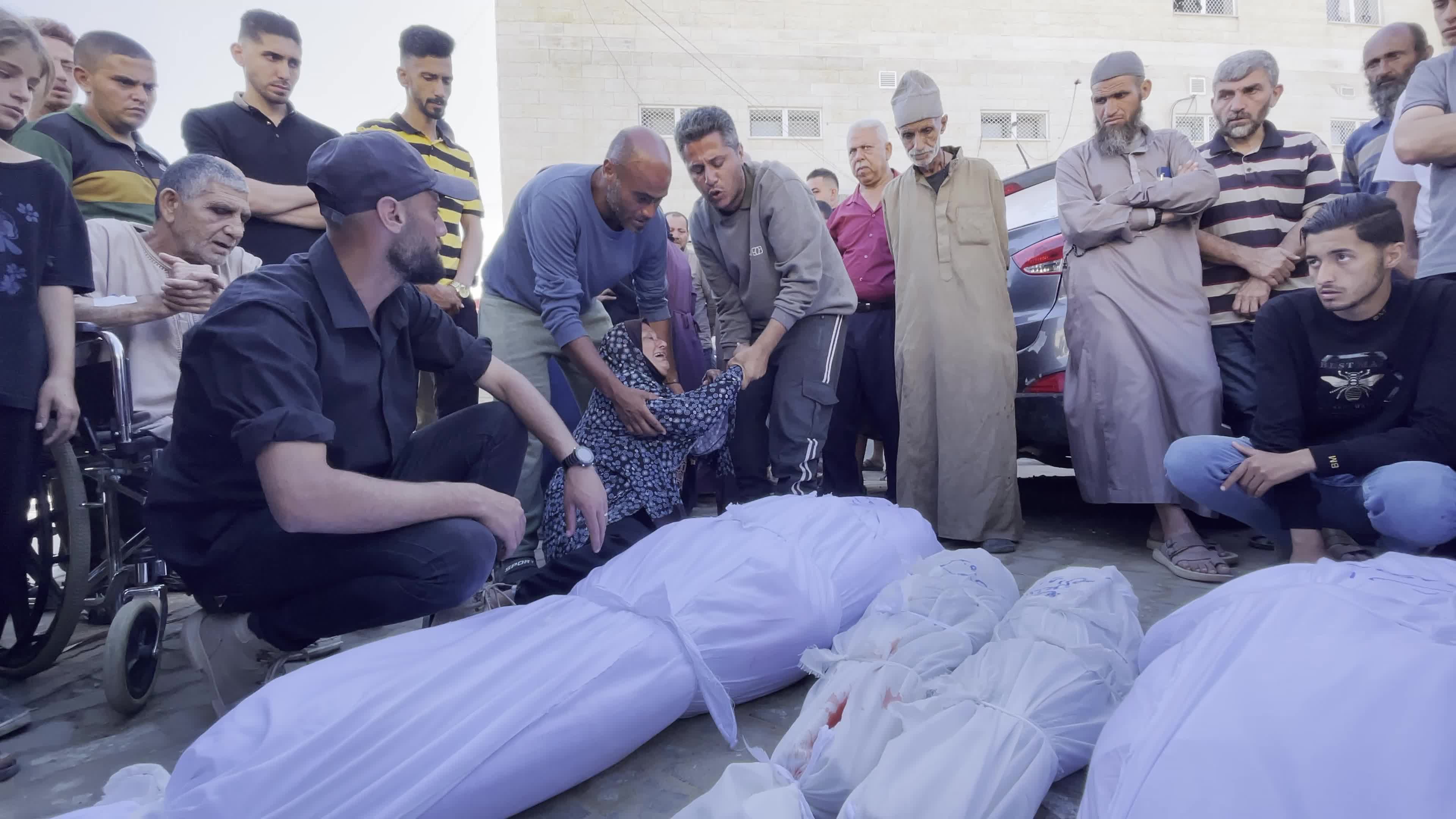 Funeral for people died in Israeli Airstrike Amid Hamas-Israel Conflict