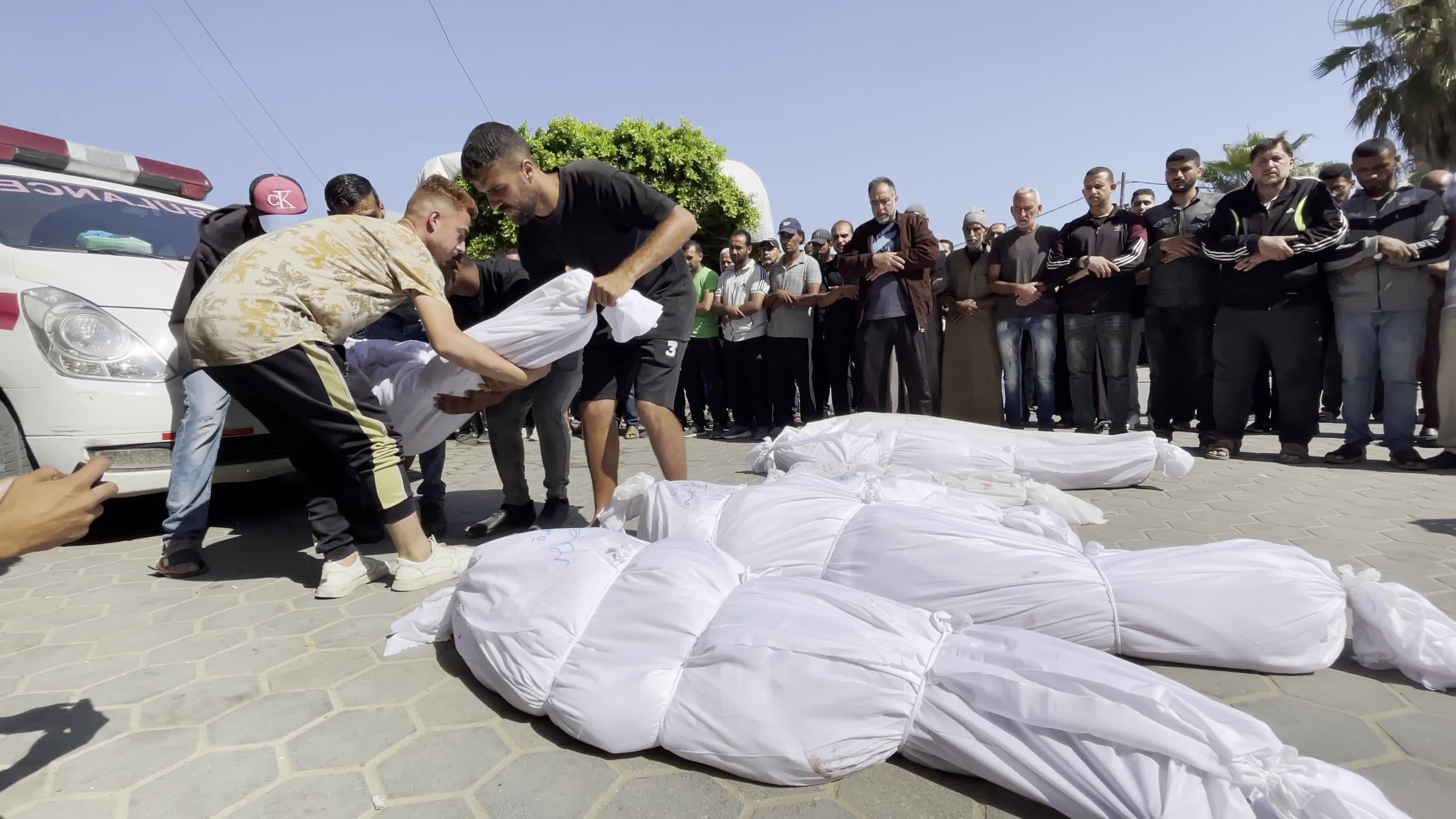 Funeral for people died in Israeli Airstrike Amid Hamas-Israel Conflict