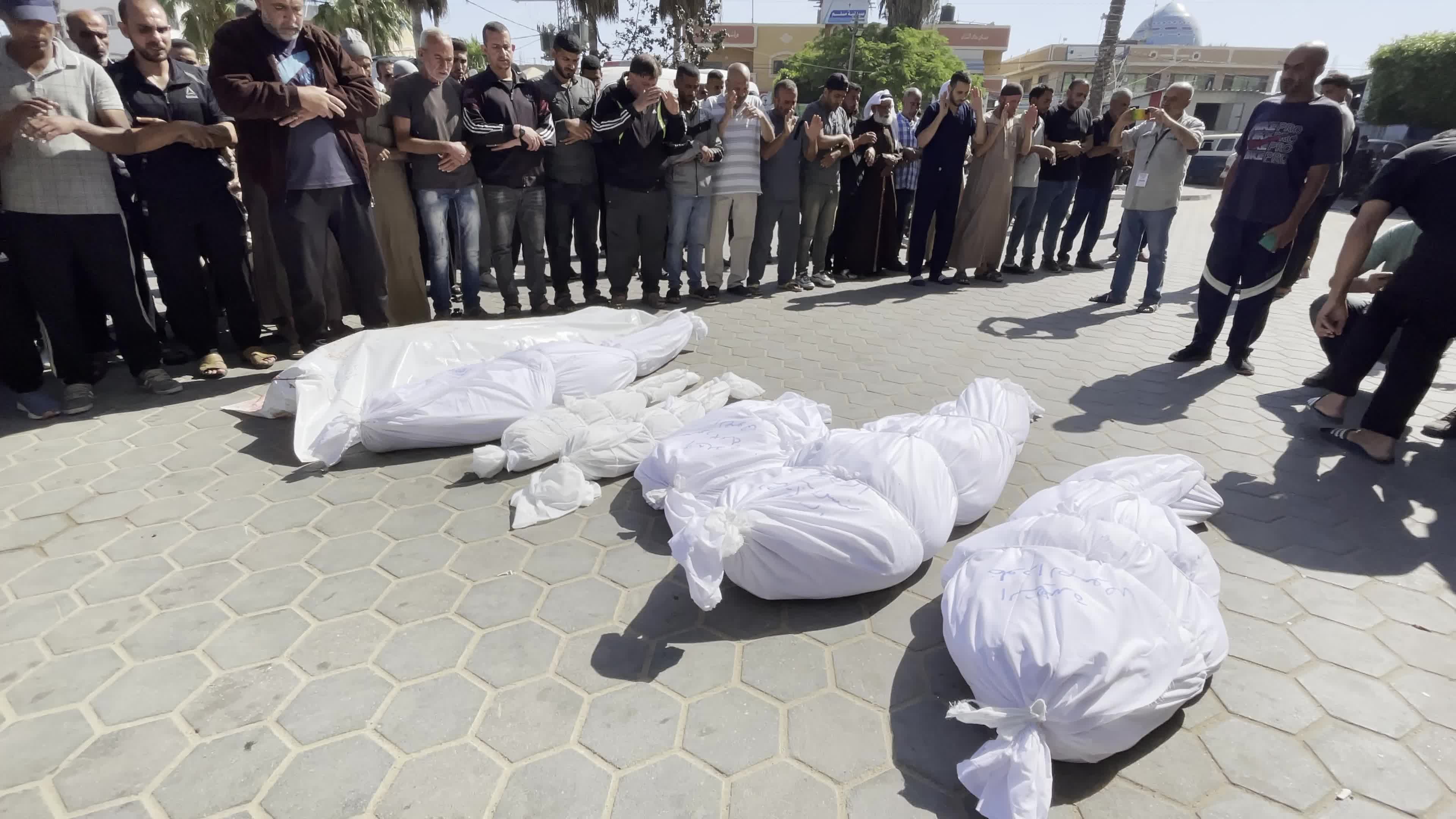 Funeral for people died in Israeli Airstrike Amid Hamas-Israel Conflict