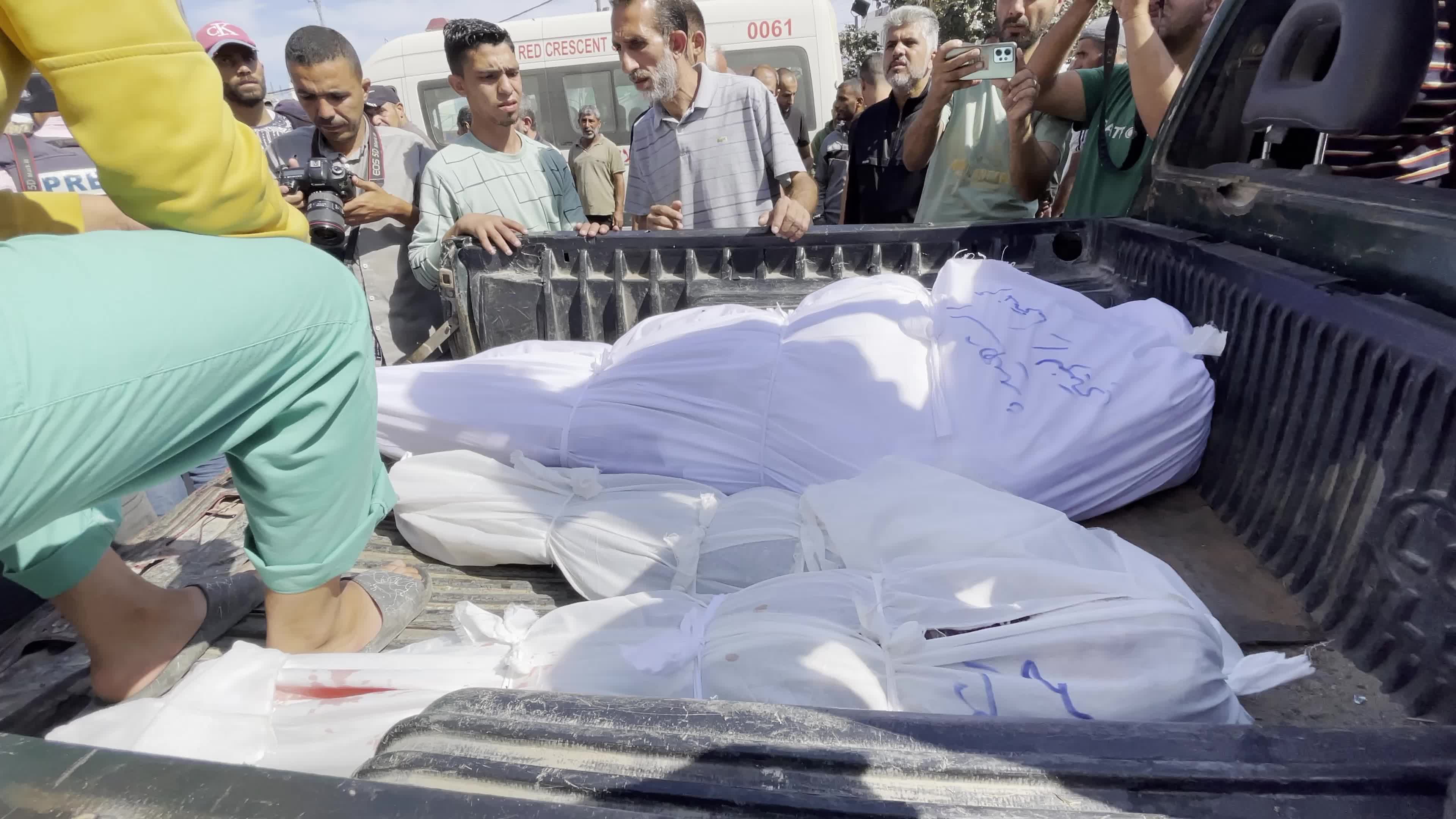 Funeral for people died in Israeli Airstrike Amid Hamas-Israel Conflict