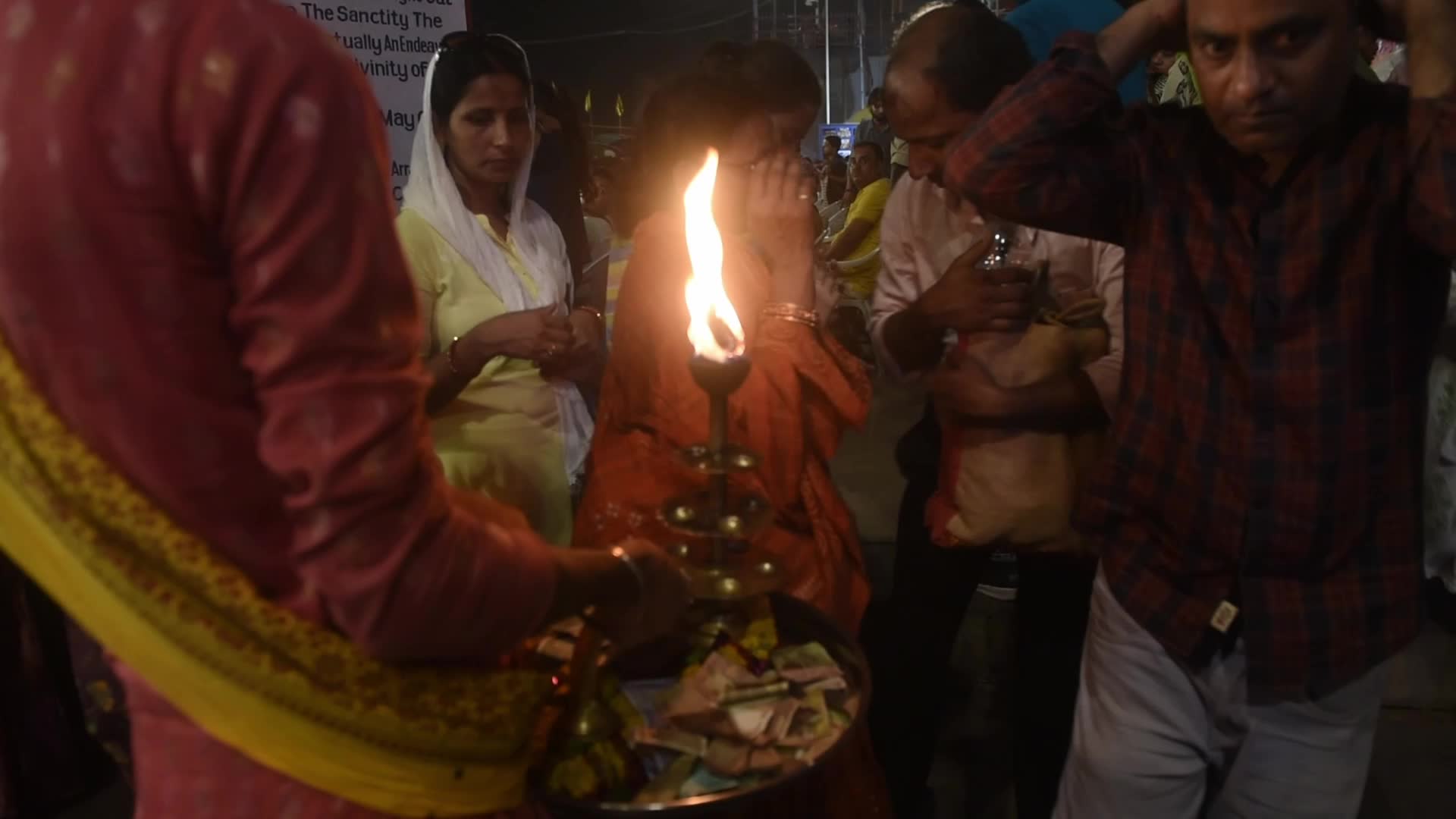 Ganga Aarti Prayer In Varanasi 