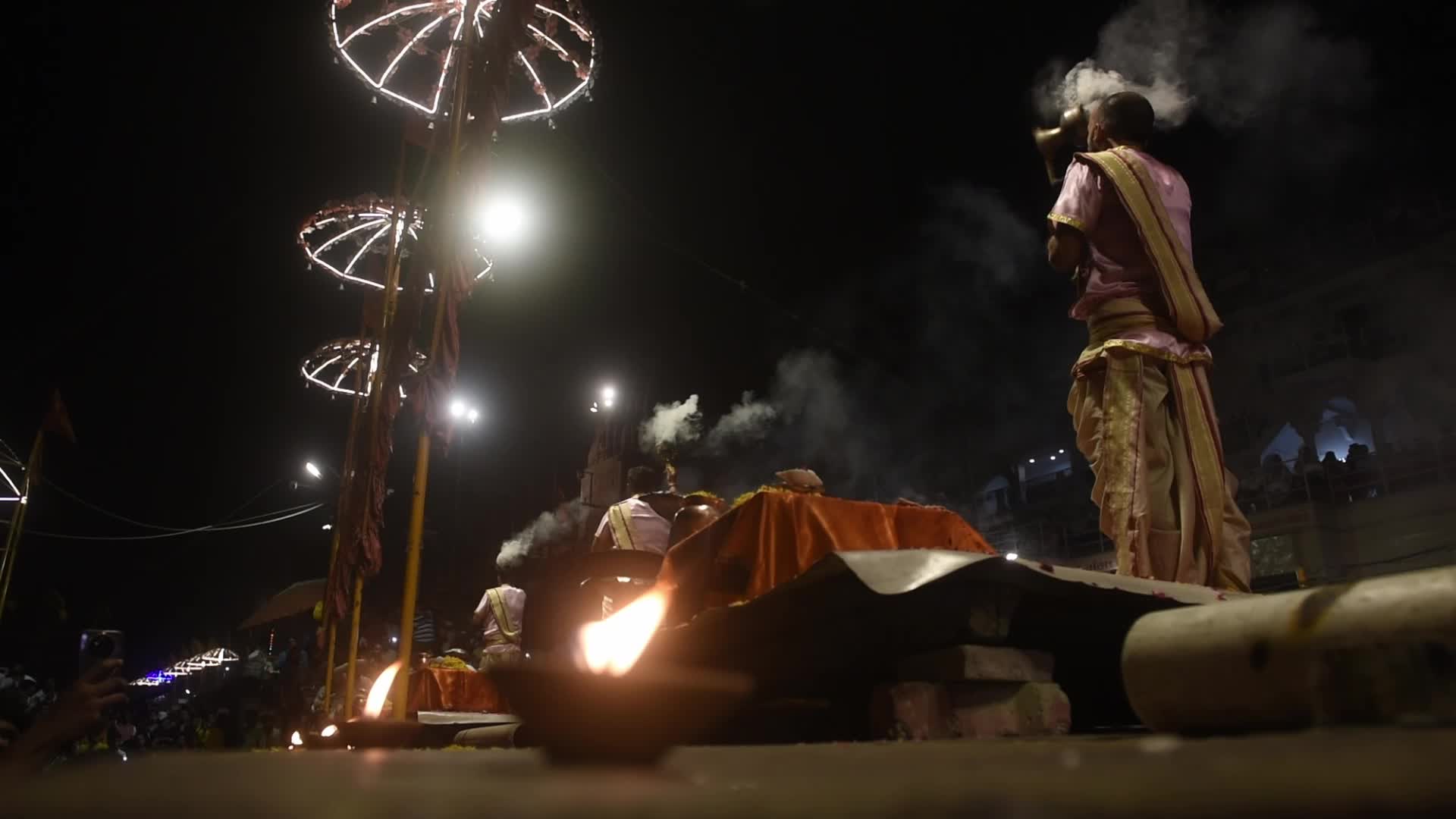 Ganga Aarti Prayer In Varanasi 