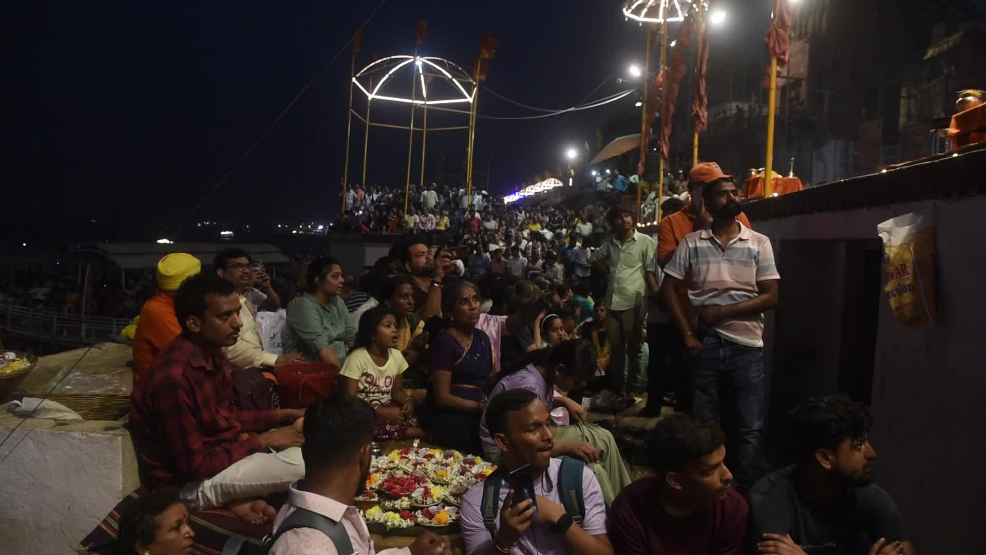 Ganga Aarti Prayer In Varanasi 
