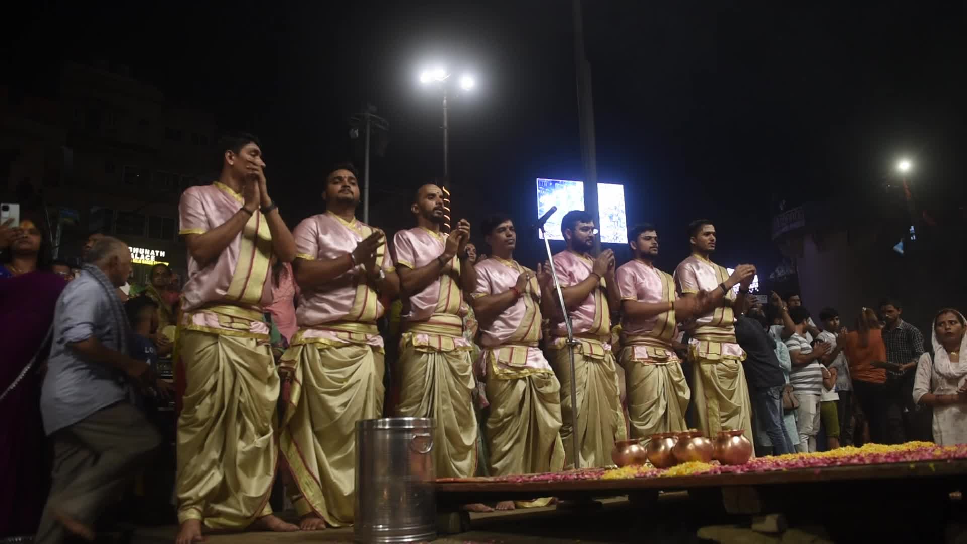 Ganga Aarti Prayer In Varanasi 