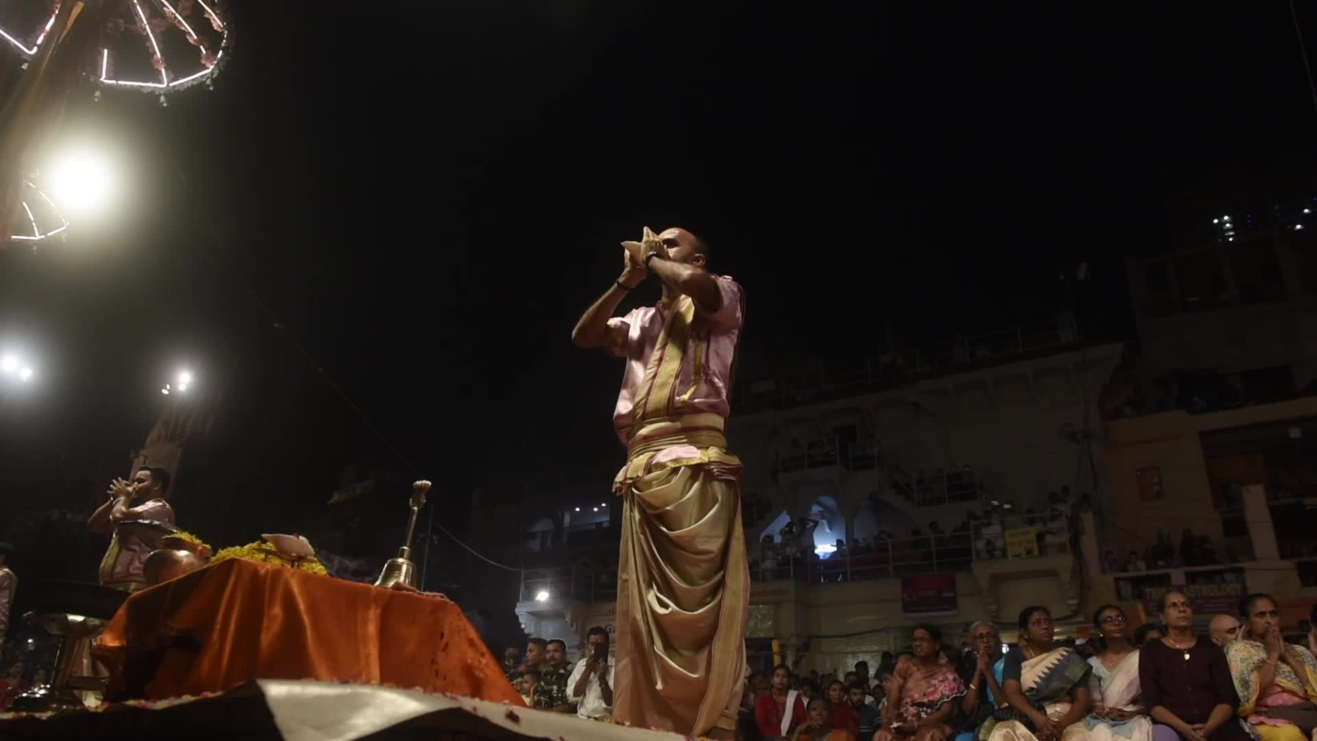 Ganga Aarti Prayer In Varanasi 