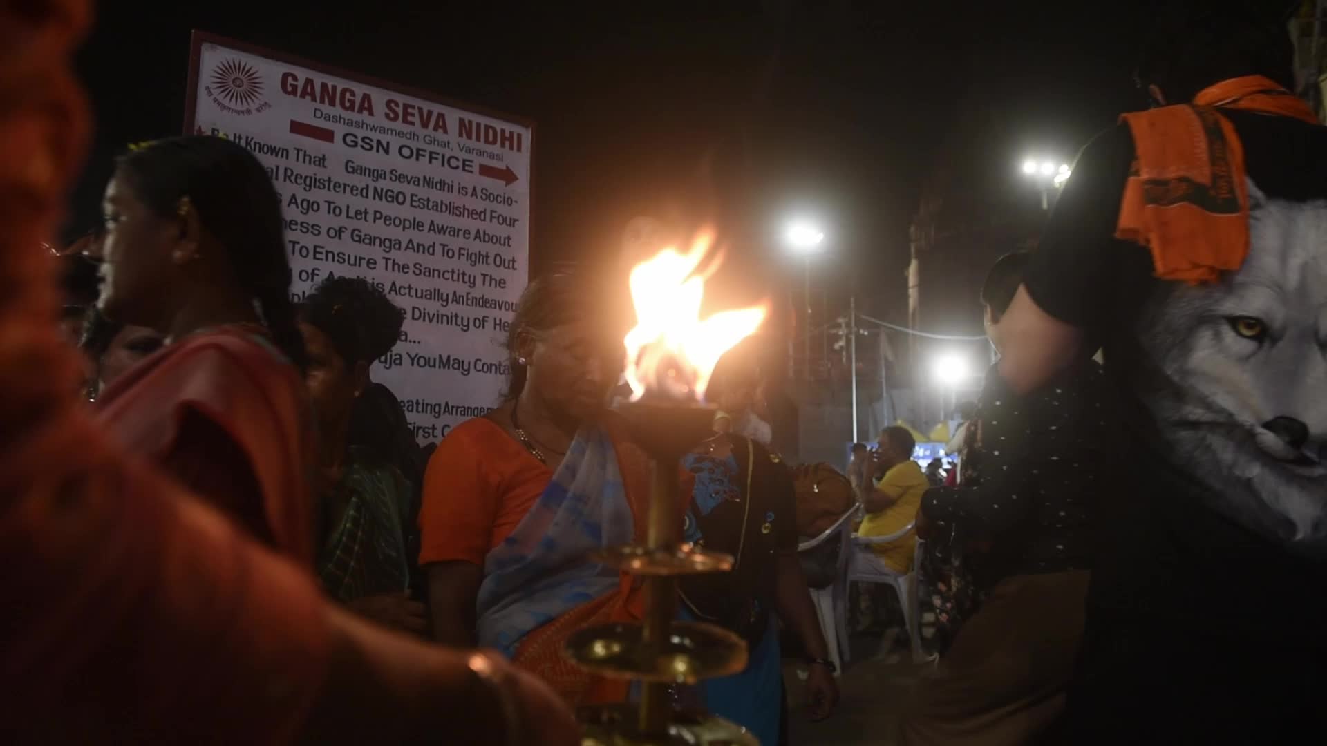 Ganga Aarti Prayer In Varanasi 