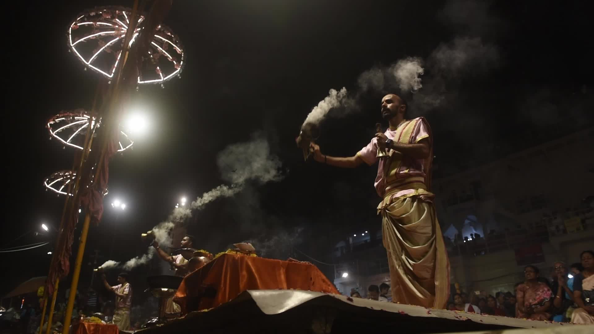 Ganga Aarti Prayer In Varanasi 