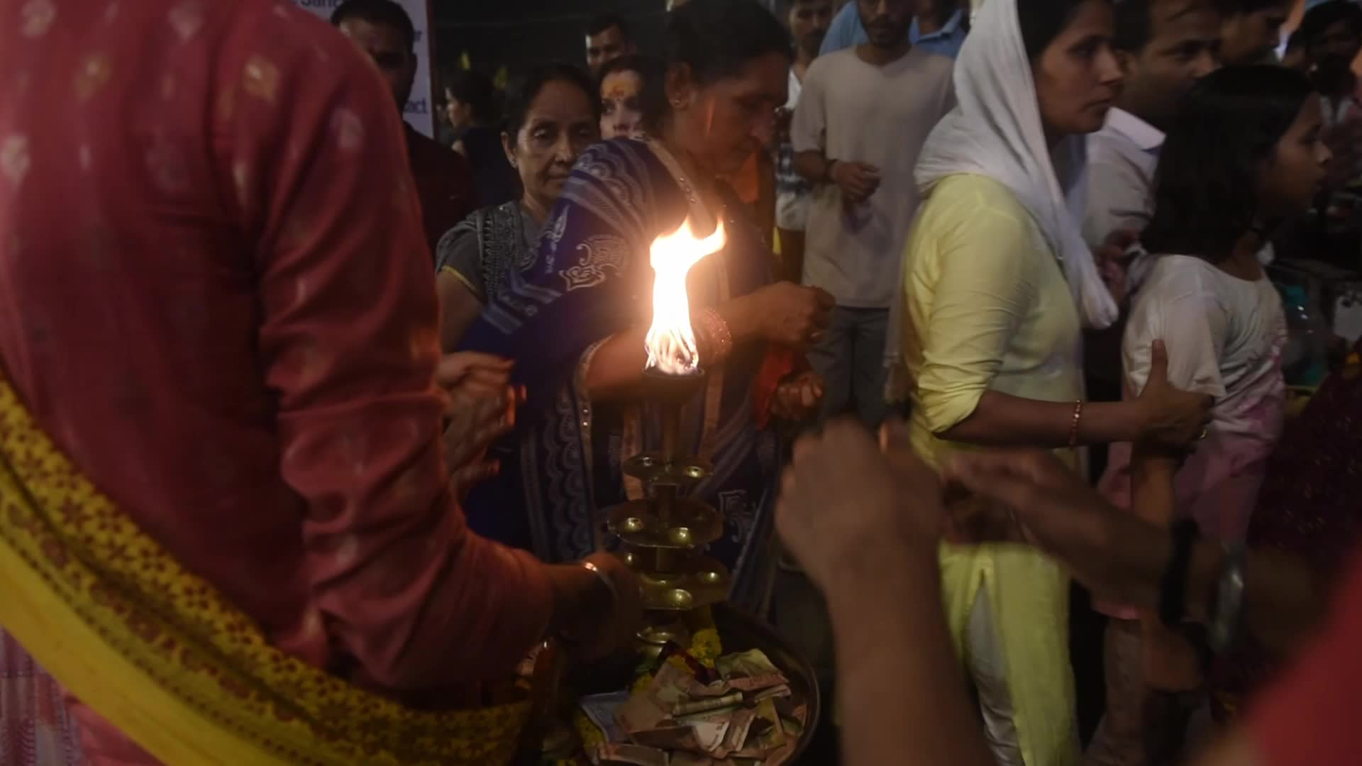 Ganga Aarti Prayer In Varanasi 