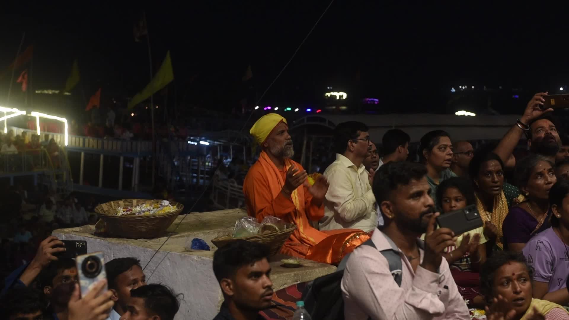 Ganga Aarti Prayer In Varanasi 