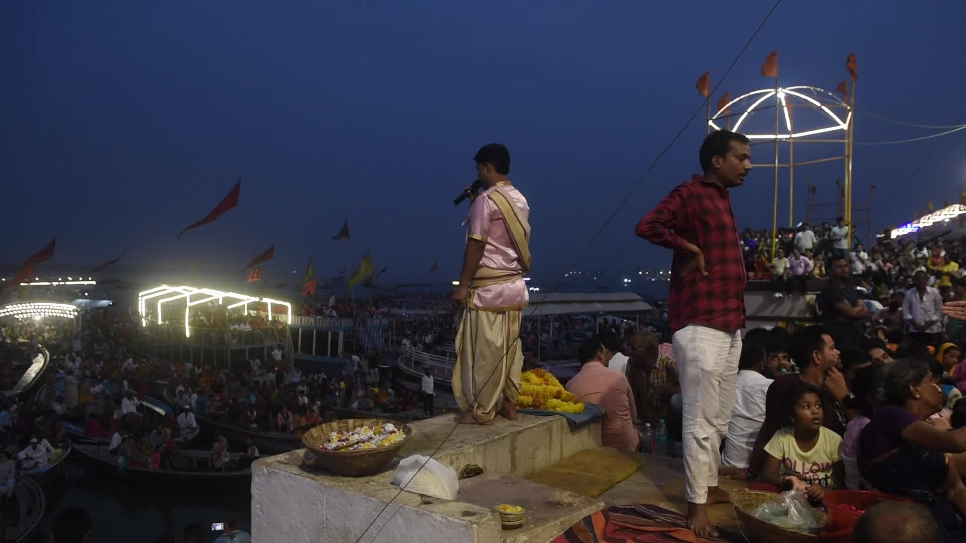 Ganga Aarti Prayer In Varanasi 