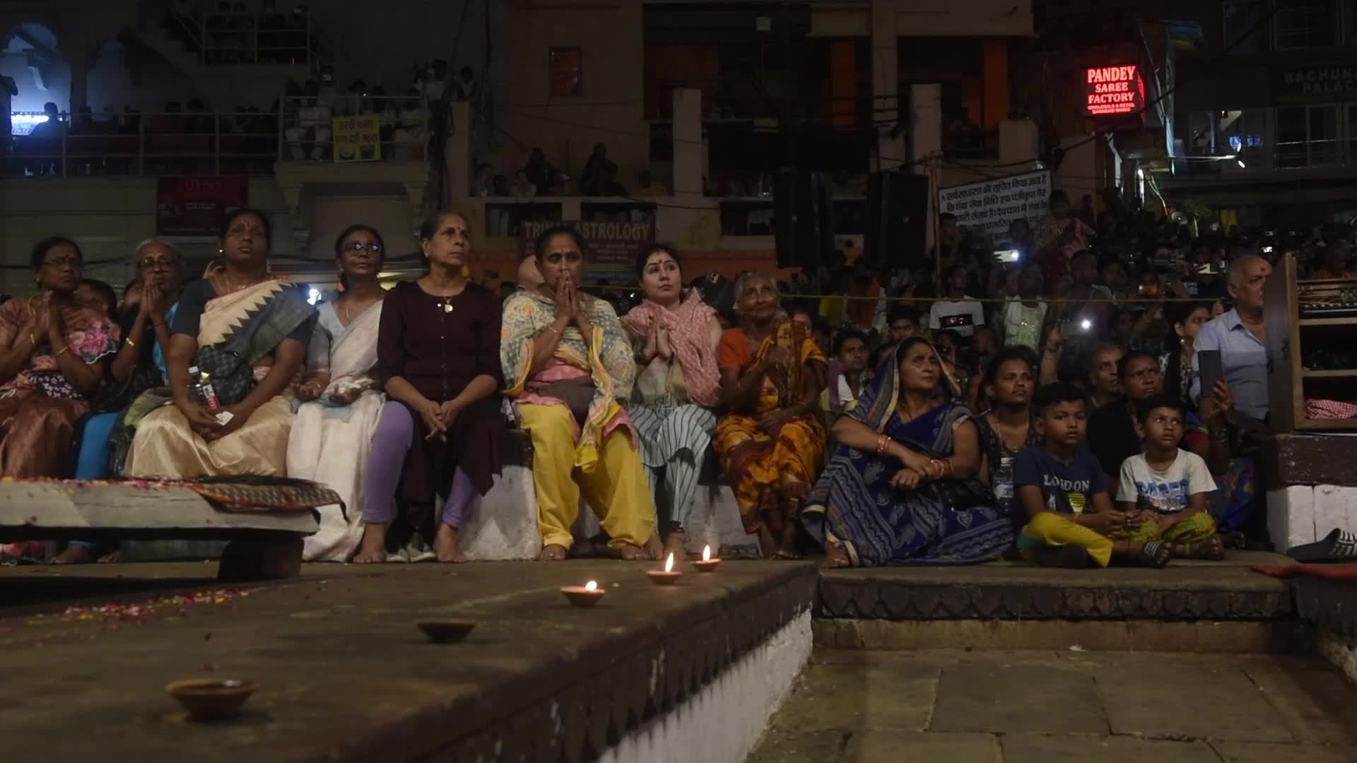 Ganga Aarti Prayer In Varanasi 
