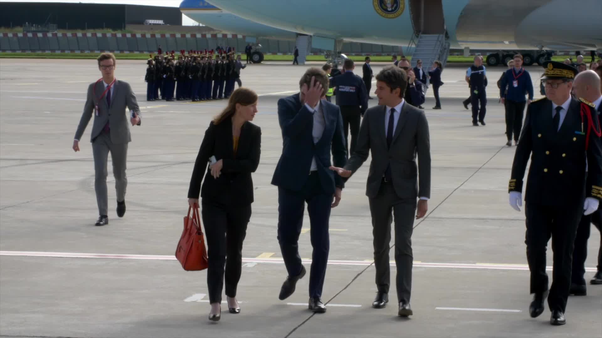 US President Joe Biden arrives at Paris Orly Airport