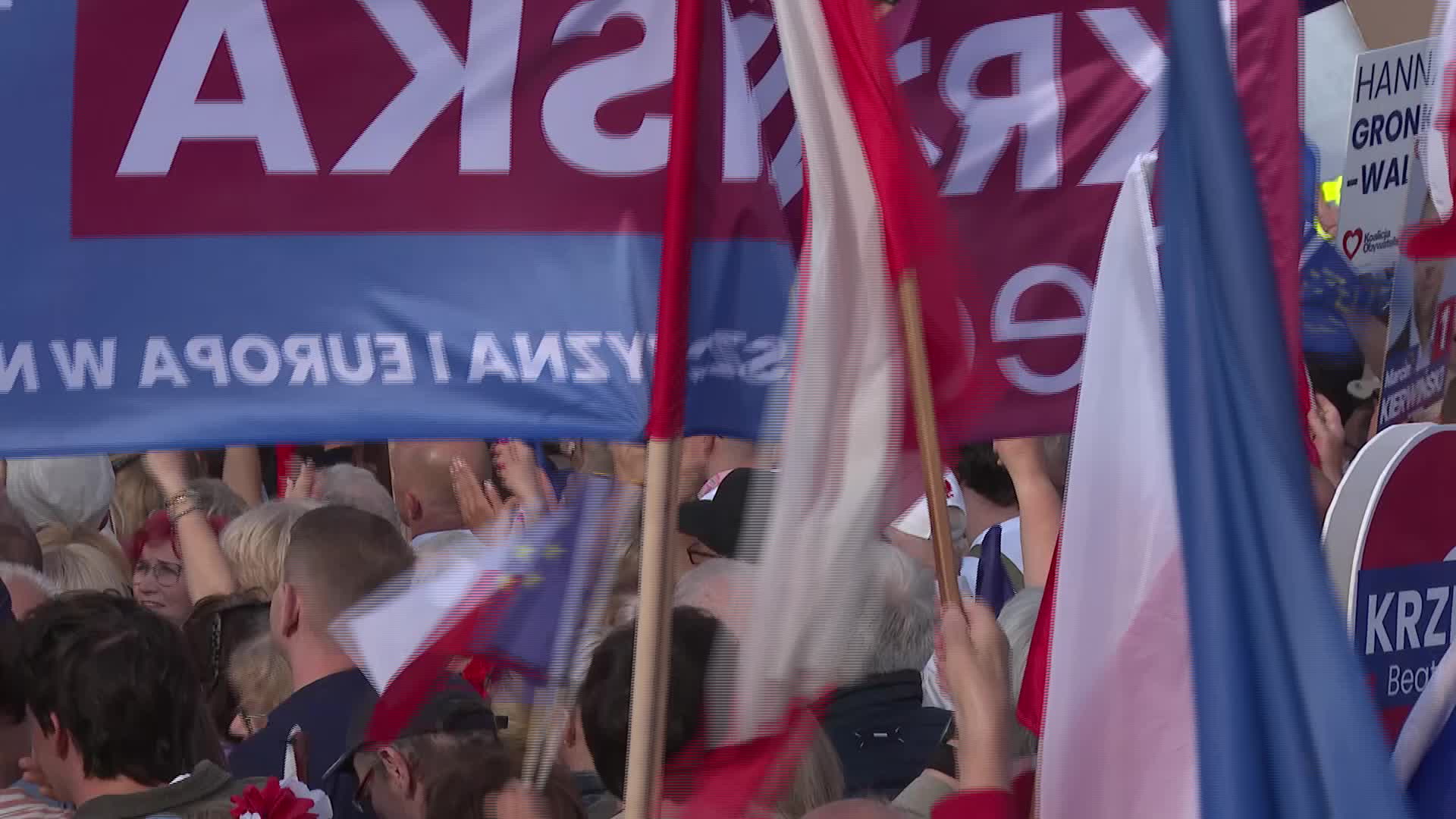 Thousands gathered in Warsaw for a rally ahead of  European elections