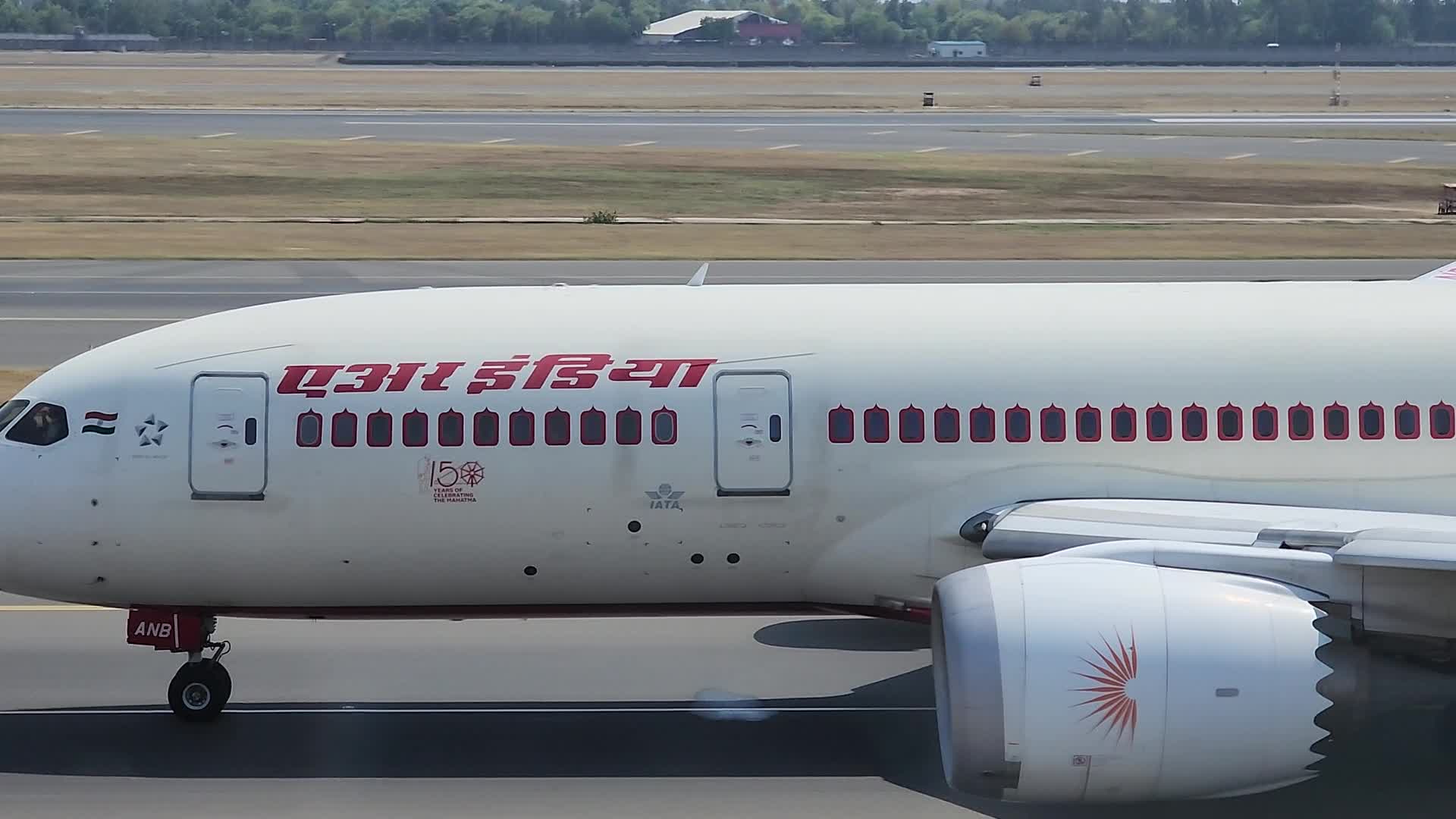Air India airplane at Indira Gandhi International Airport