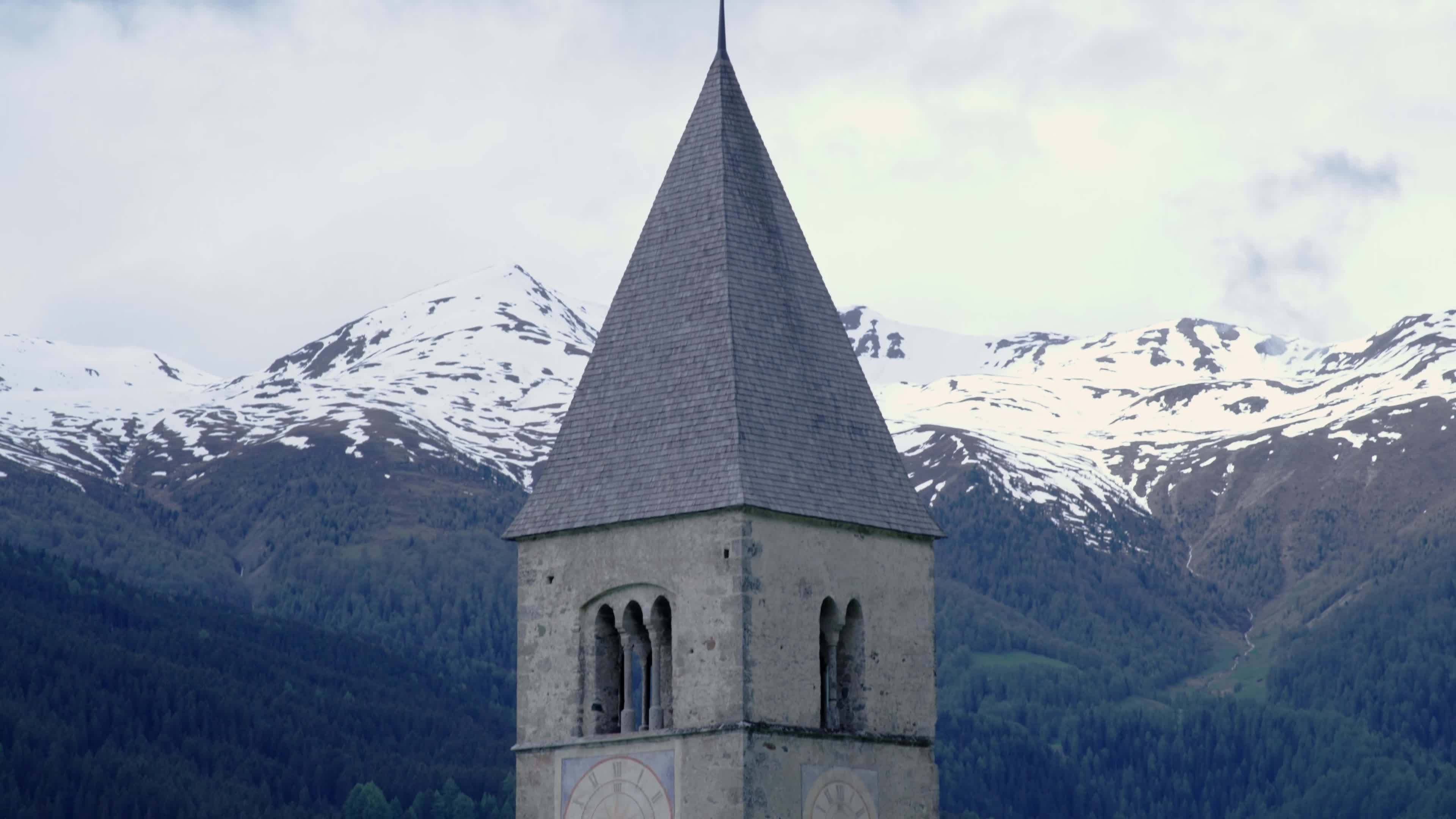 Reschensee Lake Drained for Alpine Road Construction