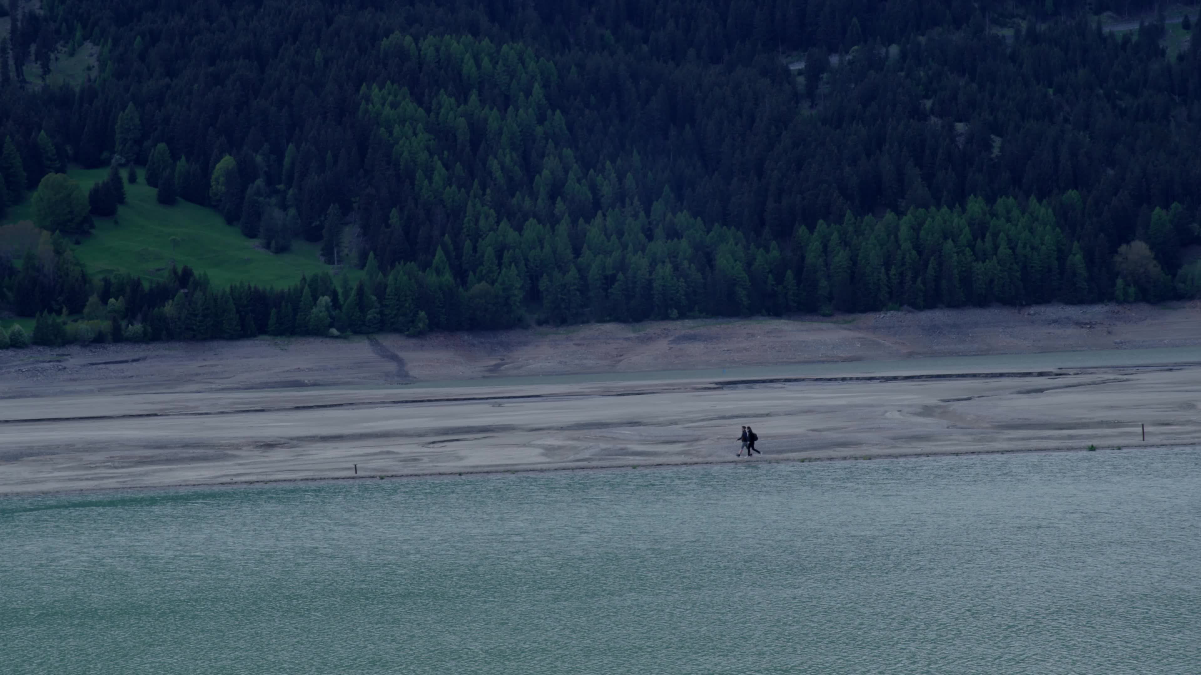 Reschensee Lake Drained for Alpine Road Construction