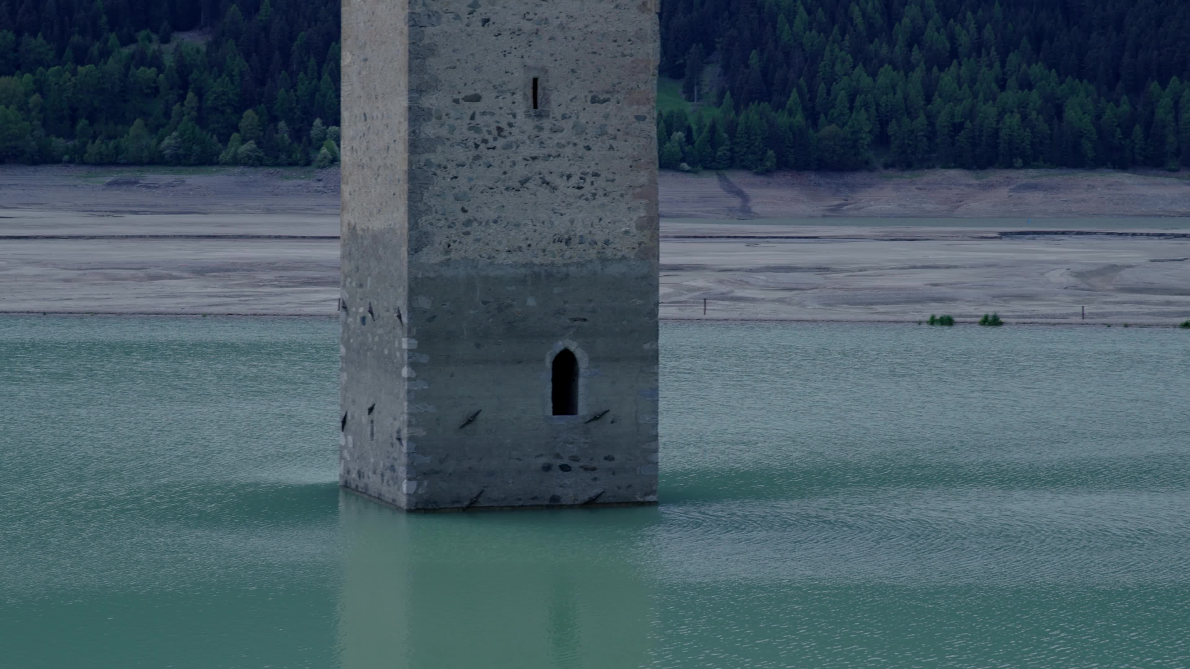 Reschensee Lake Drained for Alpine Road Construction