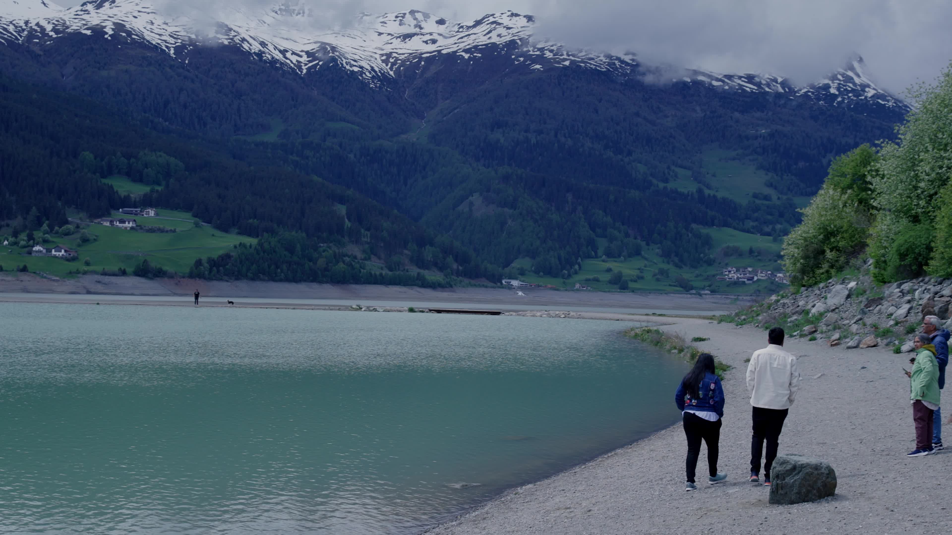 Reschensee Lake Drained for Alpine Road Construction