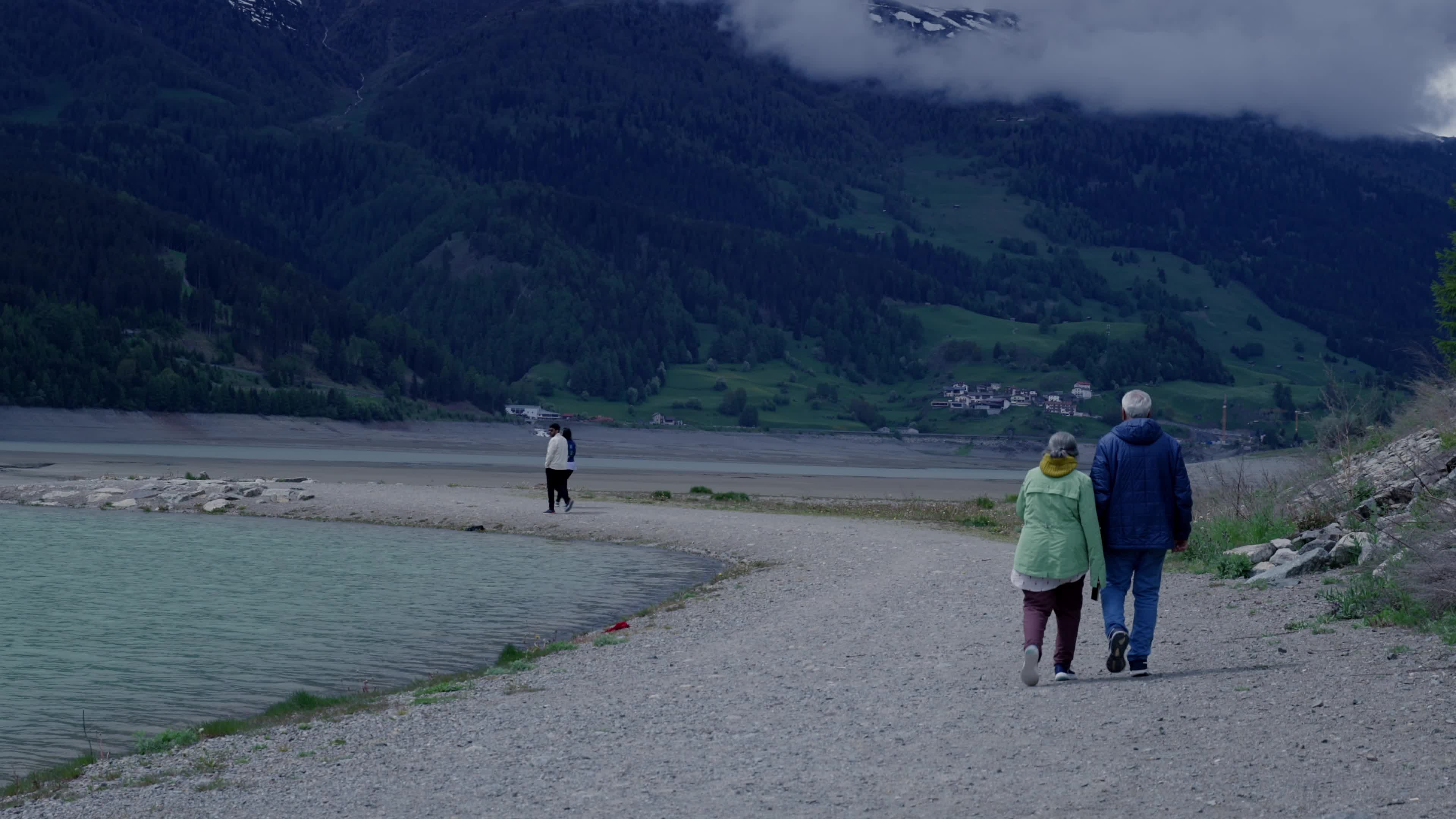 Reschensee Lake Drained for Alpine Road Construction
