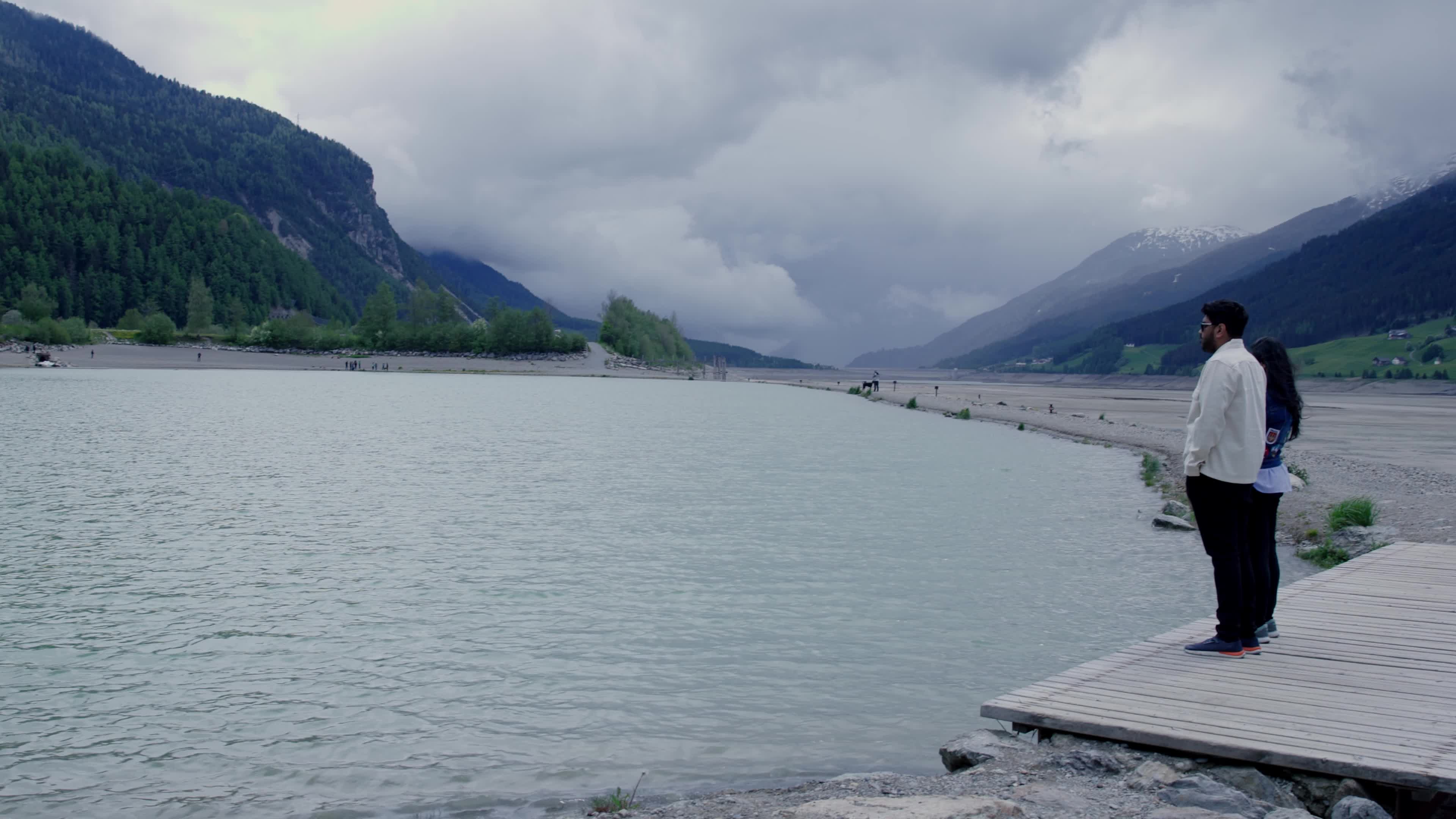 Reschensee Lake Drained for Alpine Road Construction